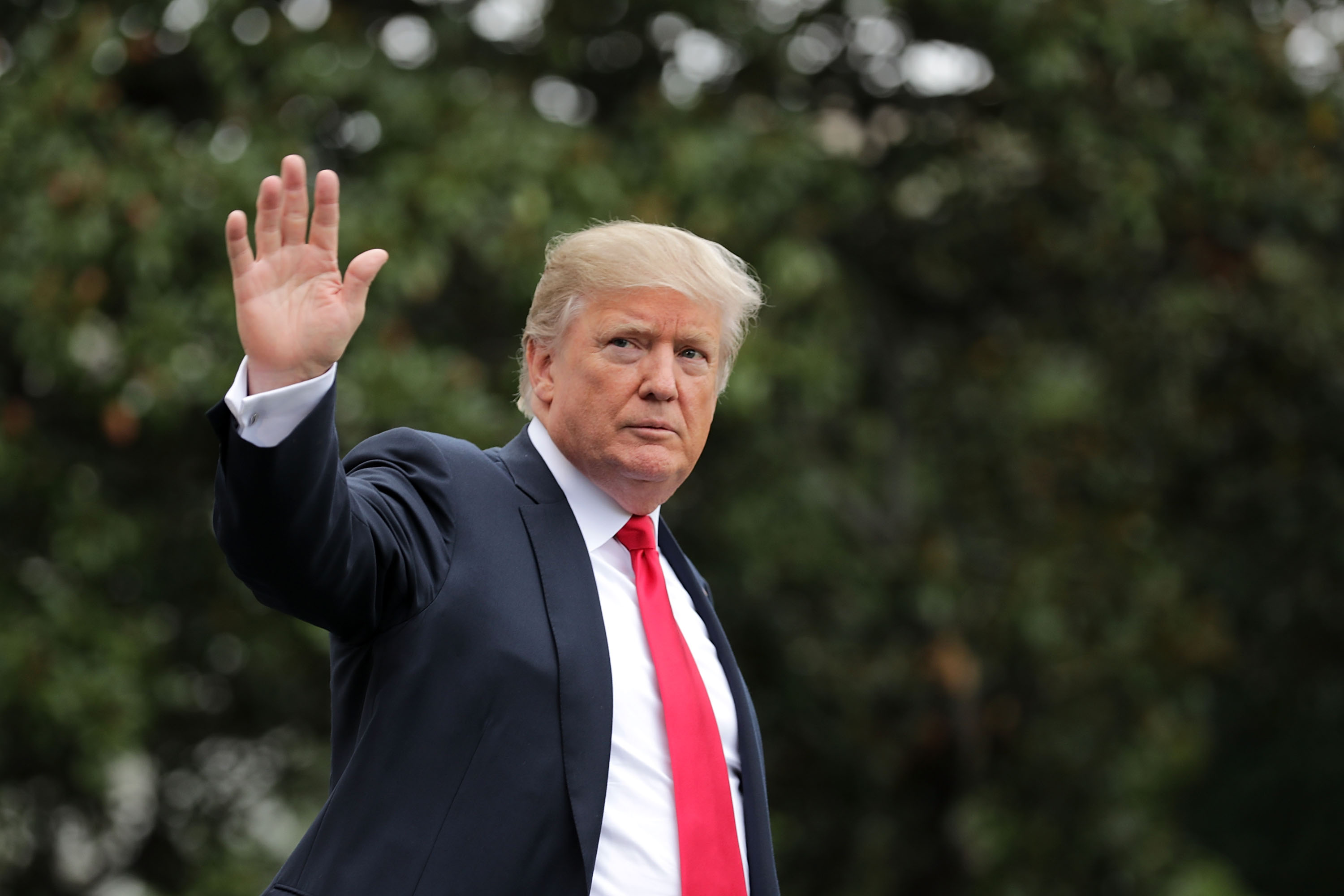 President Trump Departs White House En Route To Pennsylvania