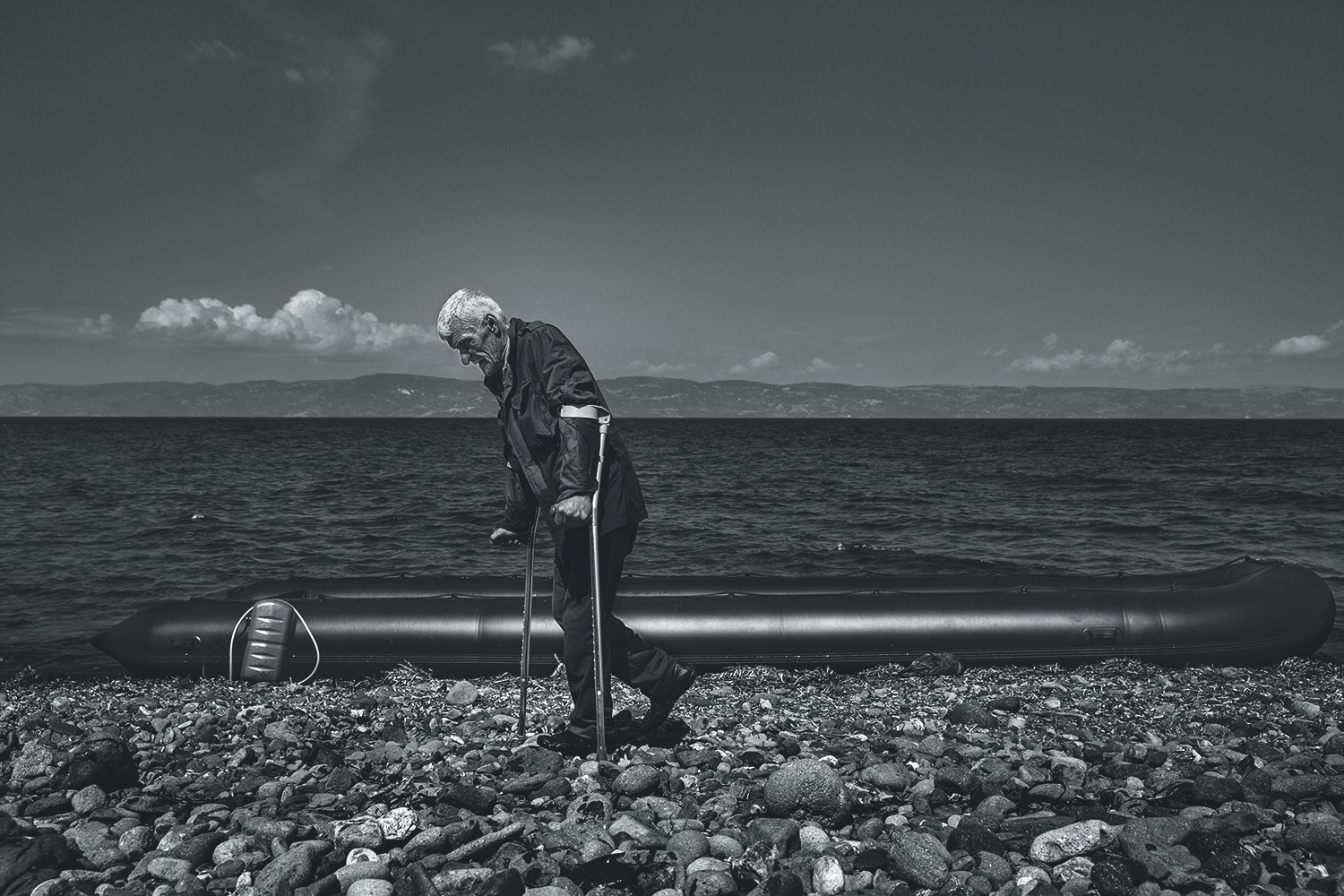 In Lesbos, one of the 2,000 migrants who arrive in Greece daily