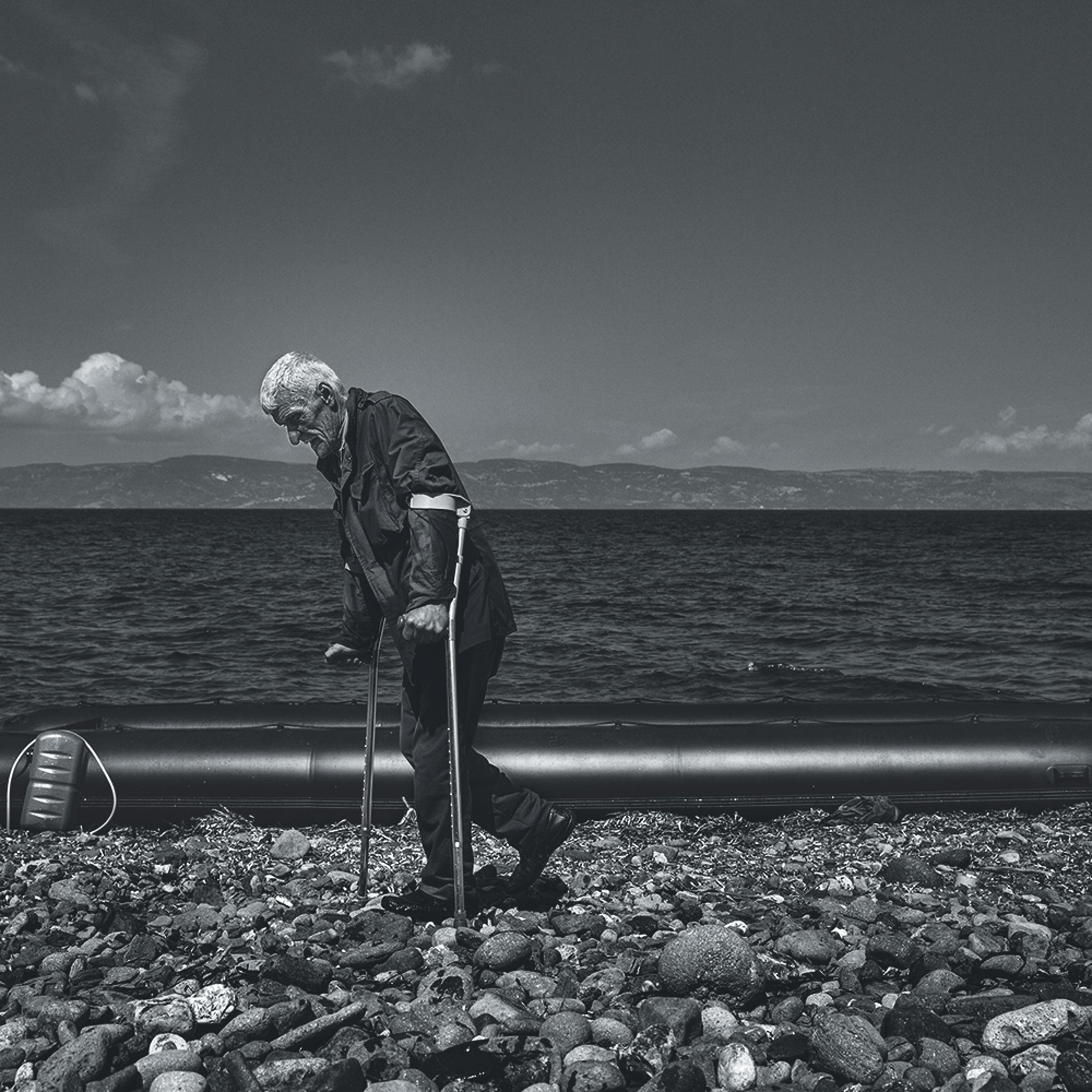 In Lesbos, one of the 2,000 migrants who arrive in Greece daily