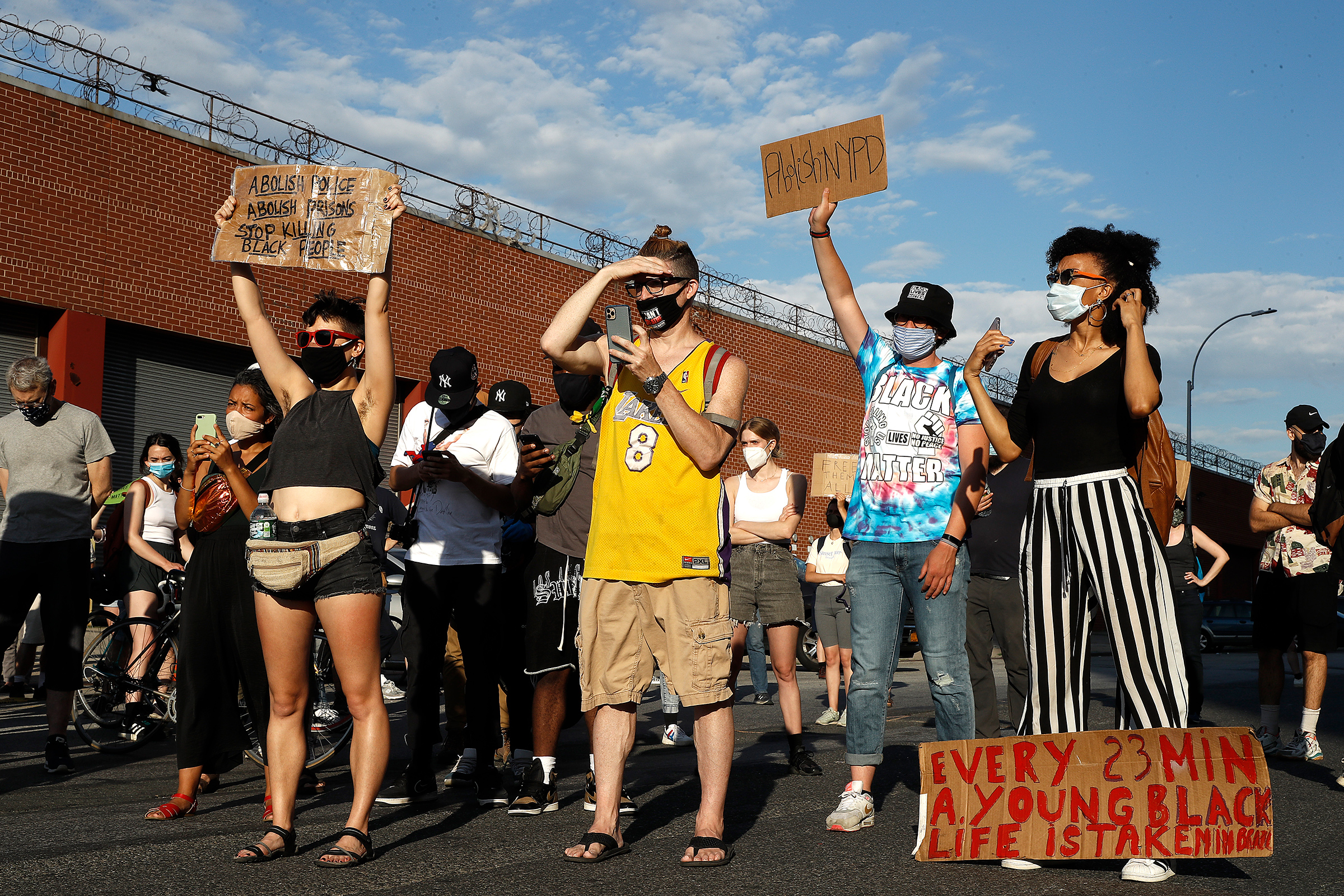 Demonstrators and family members protest the death of Jamel Floyd on June 26, 2020. A year after his death, Floyd's family have filed a lawsuit against the Bureau of Prisons.