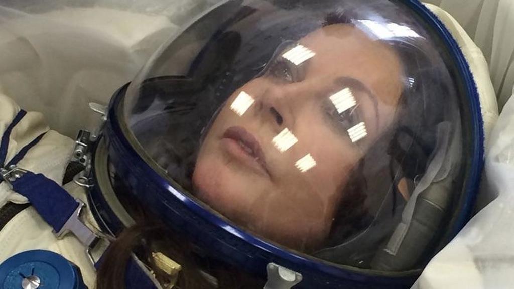 Sarah Brightman during training in Star City Russia