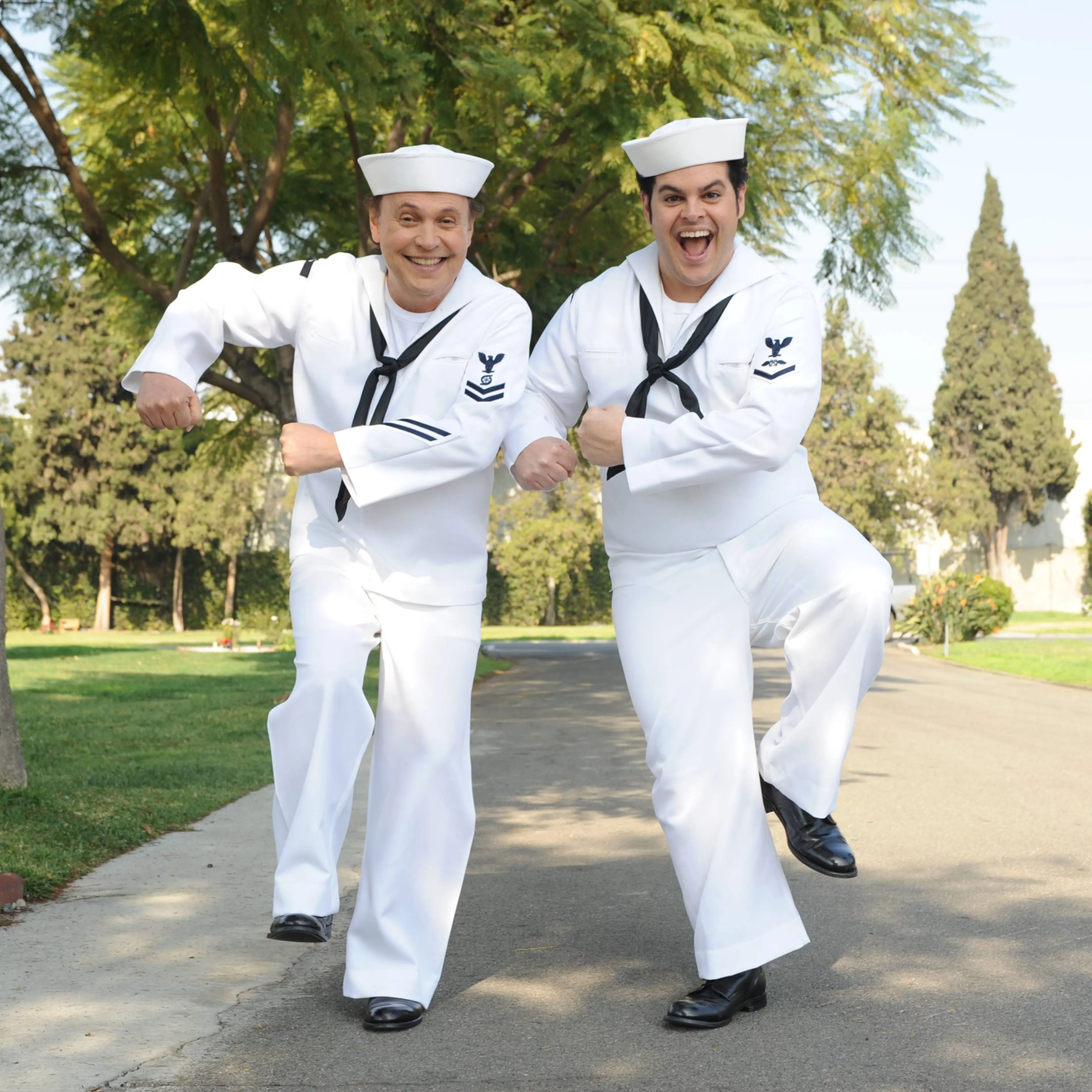 THE COMEDIANS -- Pictured: Billy Crystal, Josh Gad. CR: Ray Mickshaw/FX