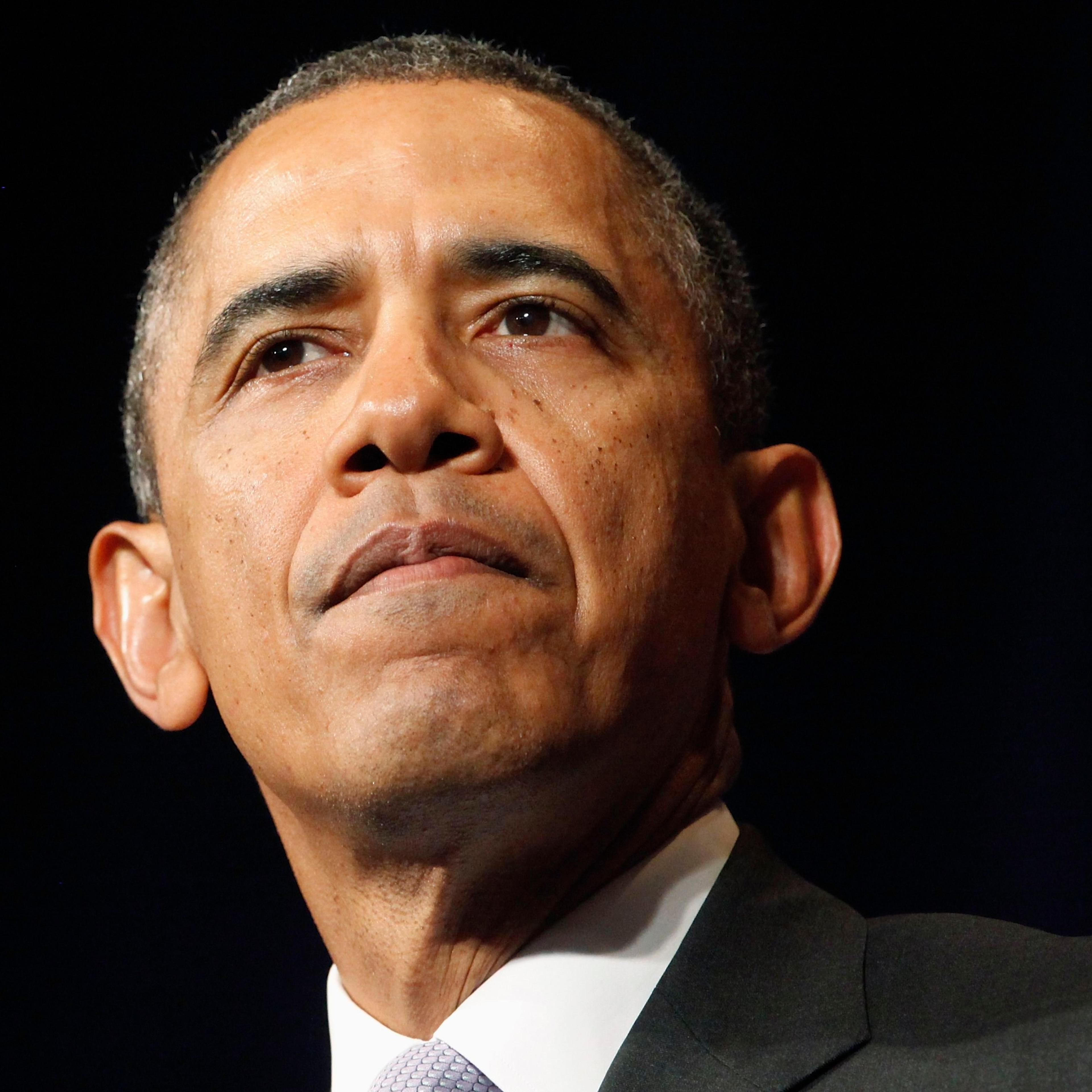 U.S. President Barack Obama addresses the winter meeting of the Democratic National Committee in Washington