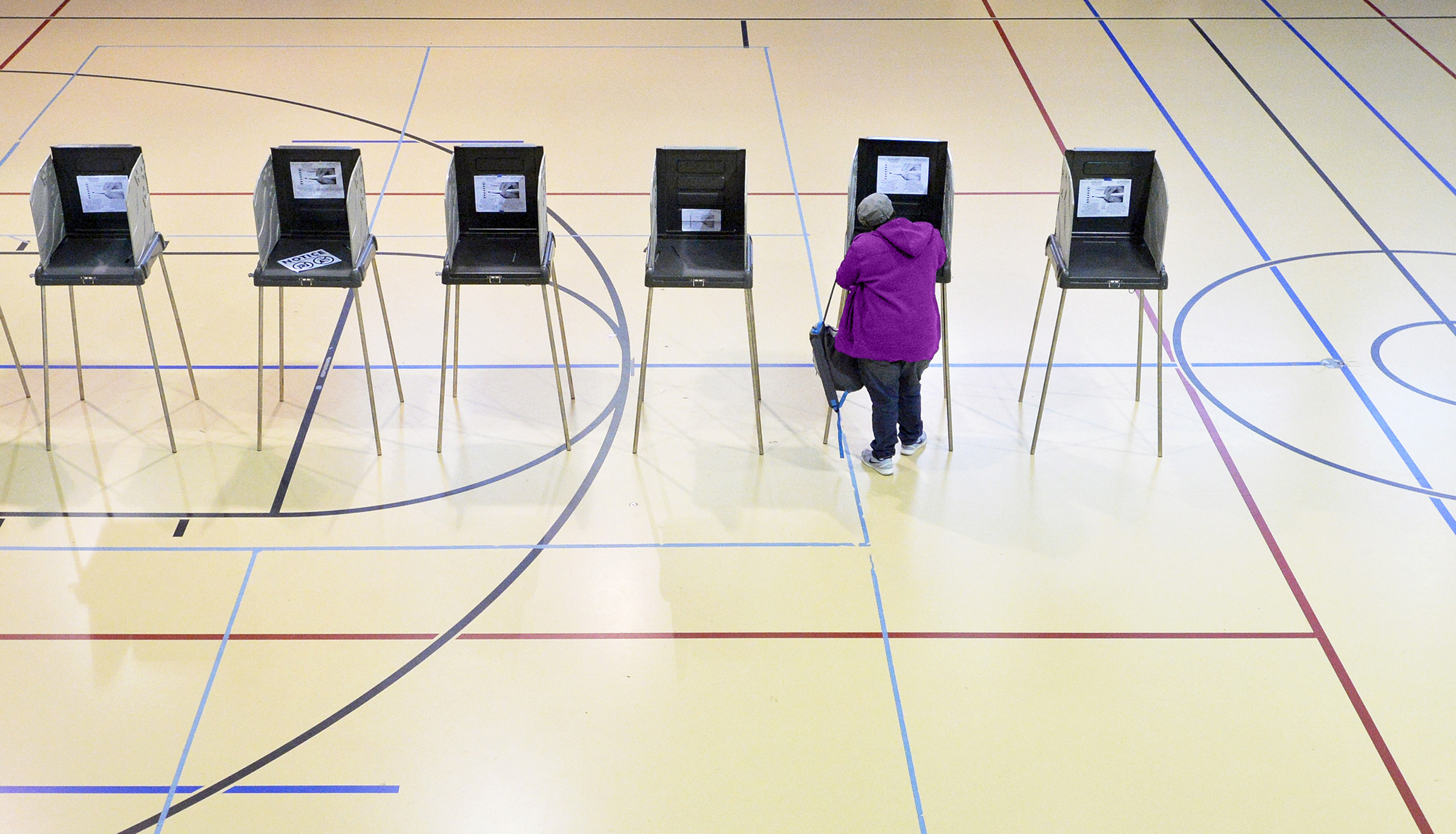 A woman votes on Nov. 8, 2016, in Durham, N.C.