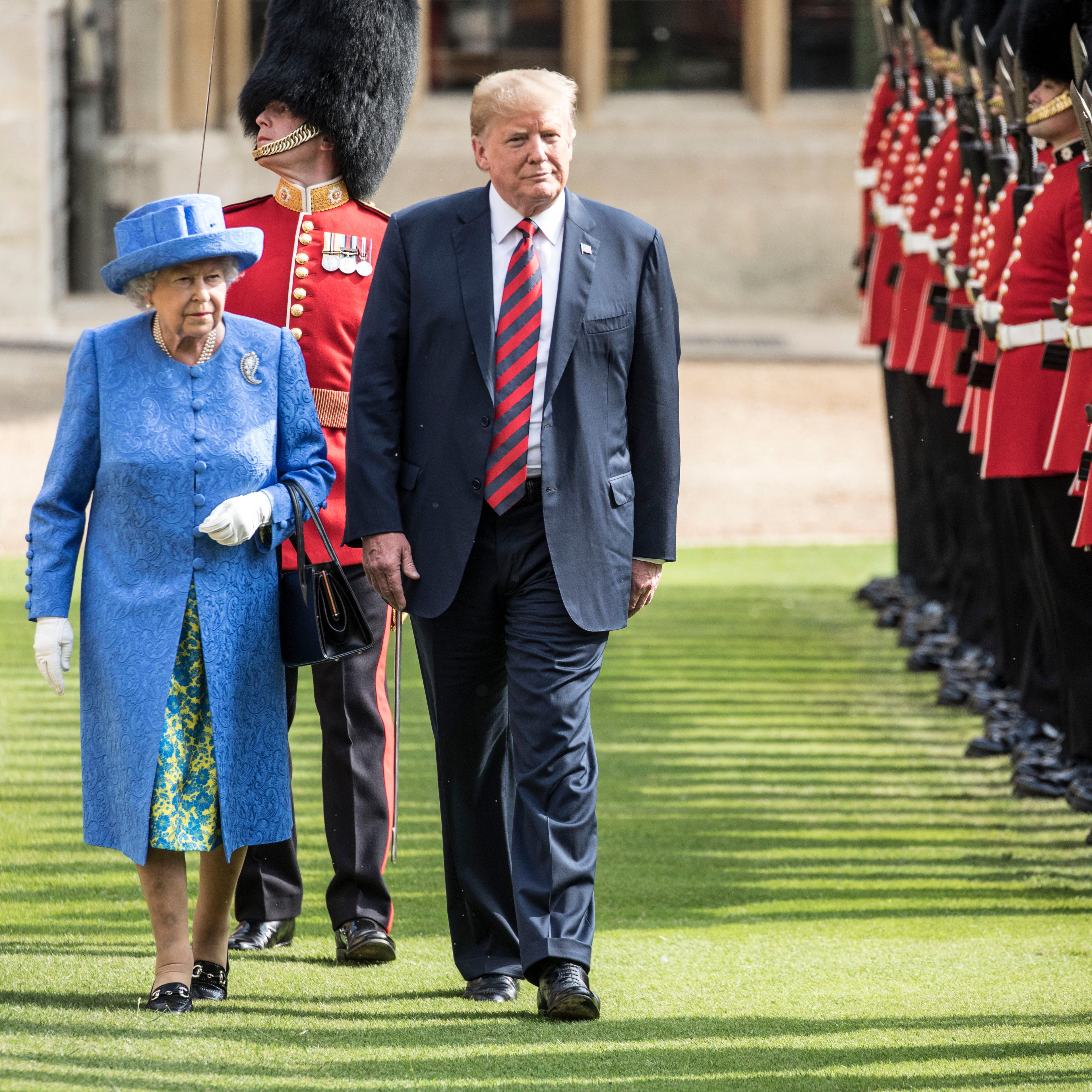The President Of The United States And Mrs Trump Meet HM Queen