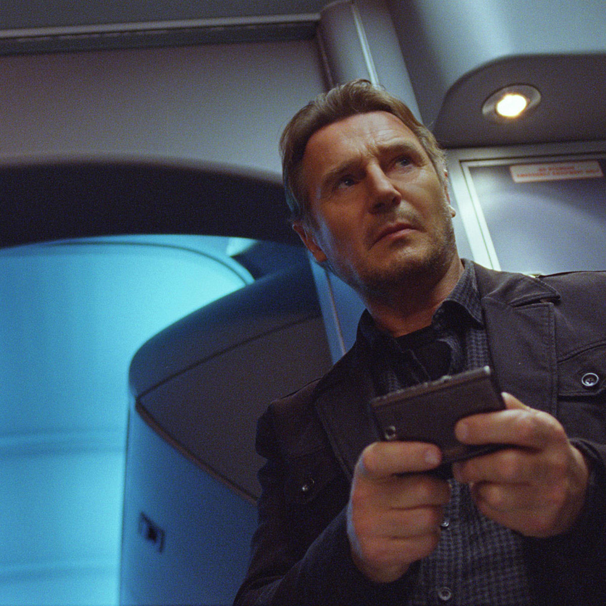 Liam Neeson in a scene from "Non-Stop."