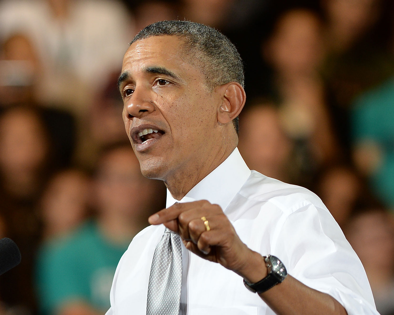 President Obama And First Lady Speak at Miami High School