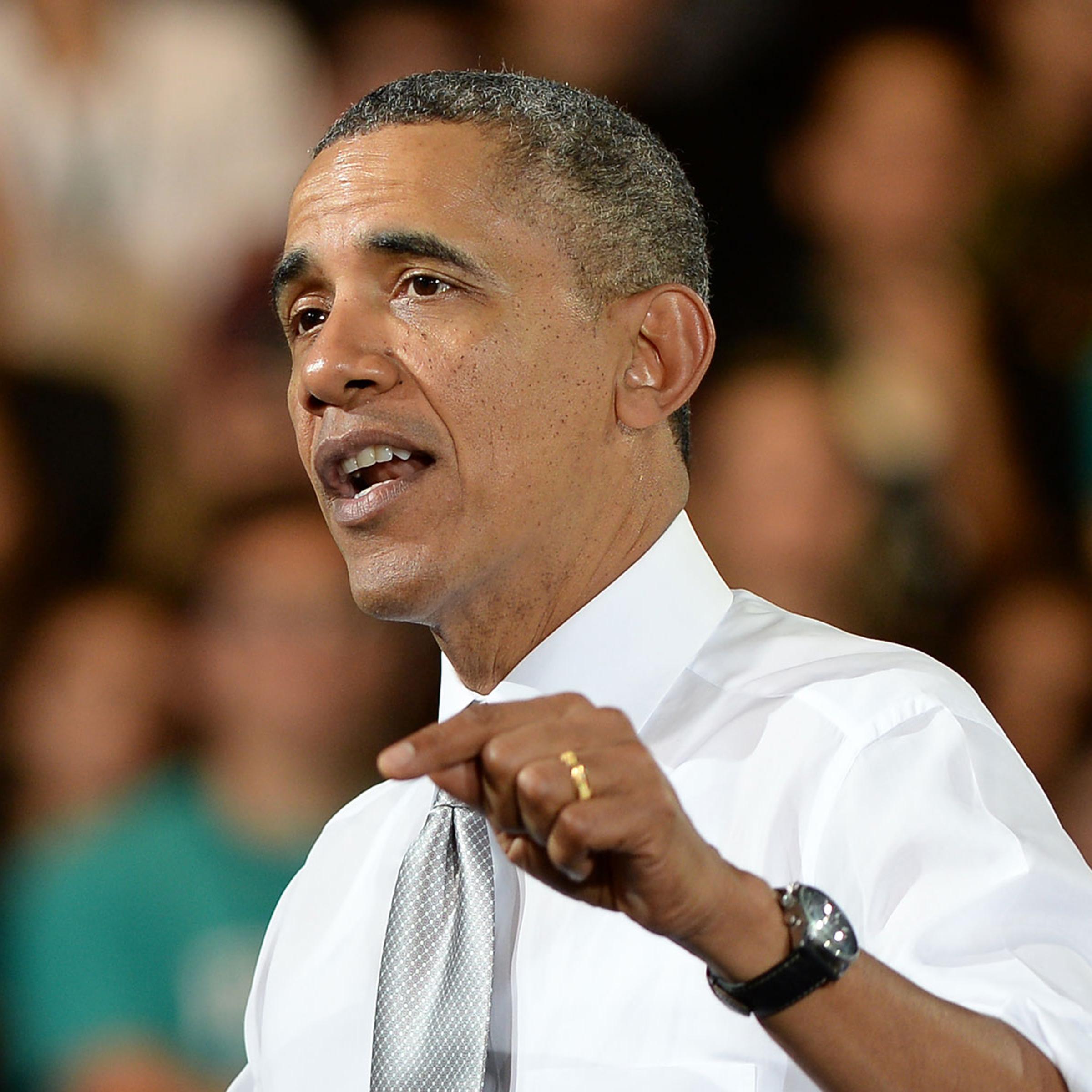 President Obama And First Lady Speak at Miami High School