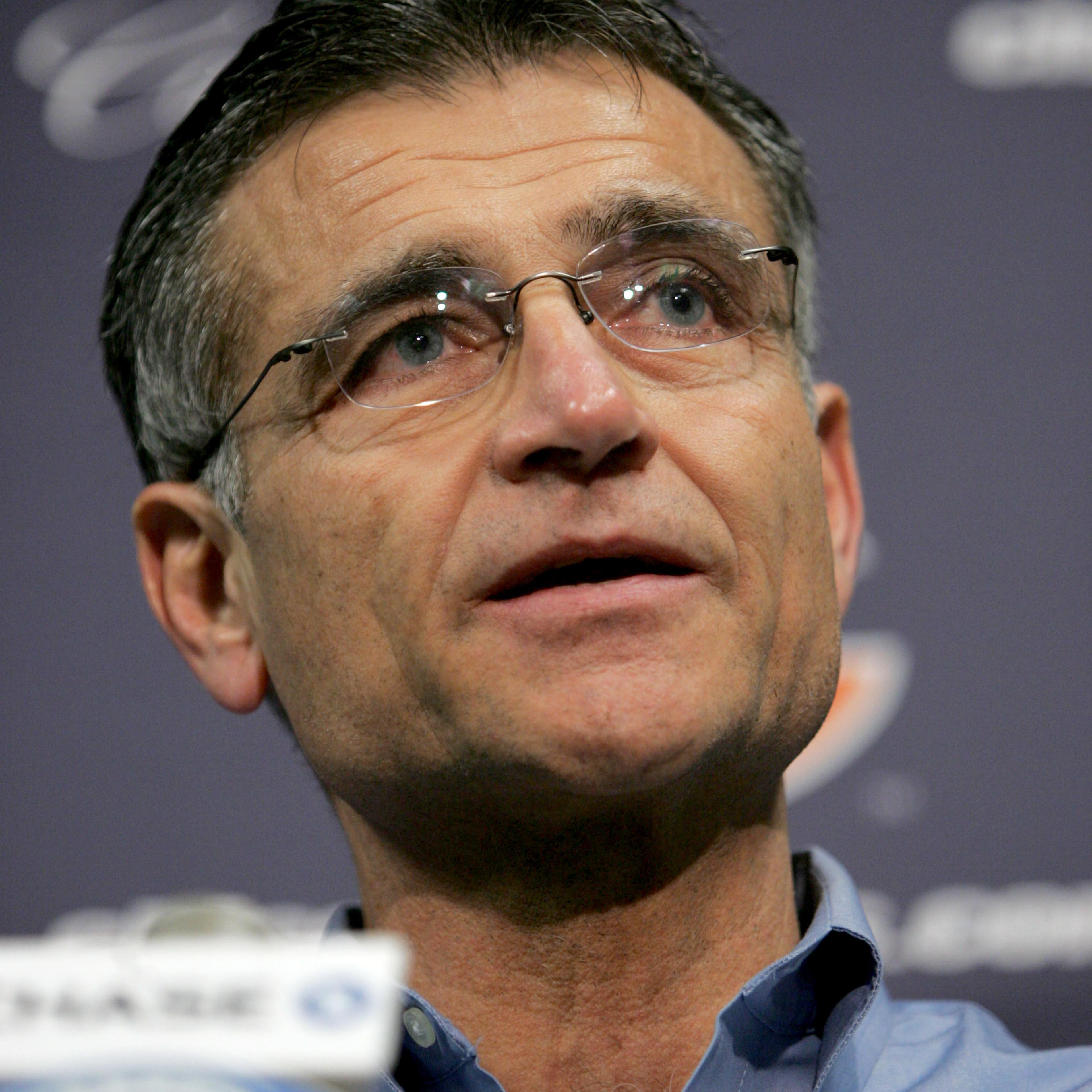 Chicago Bears general manager Jerry Angelo speaks at press c