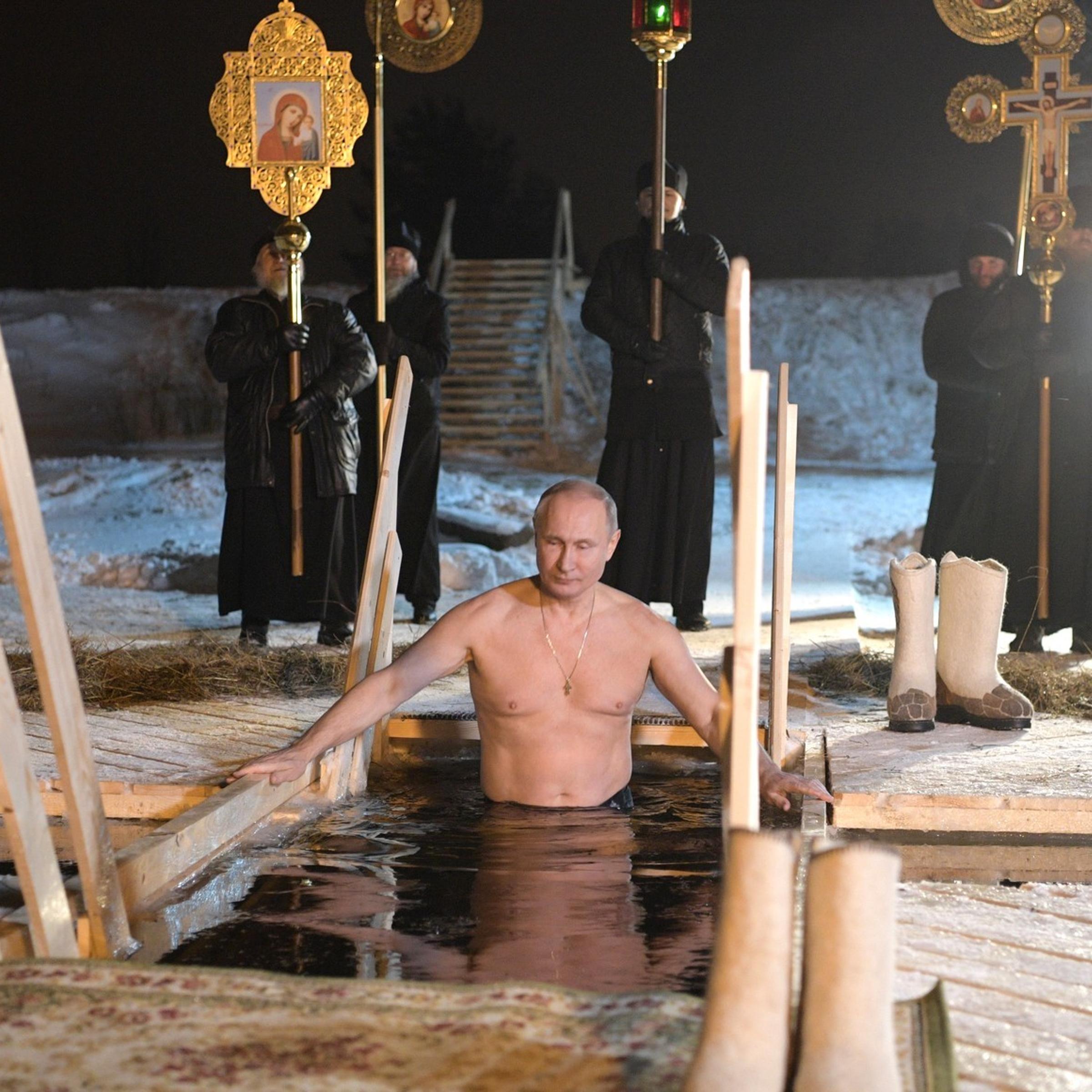 Russian President Putin celebrates Epiphany