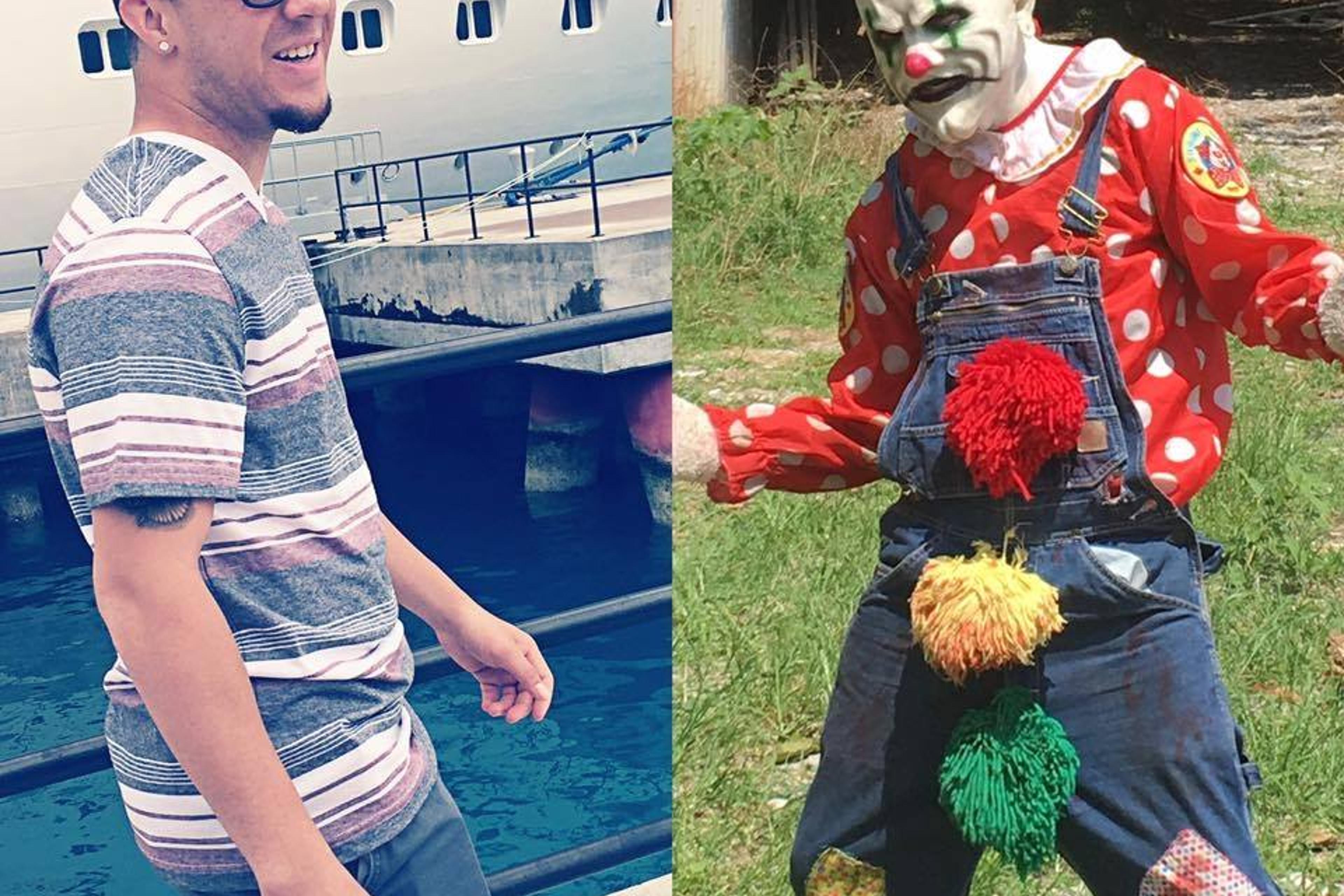 Jordan Jones, 22, of Pennsylvania, is known locally for portraying Snuggles the Clown.