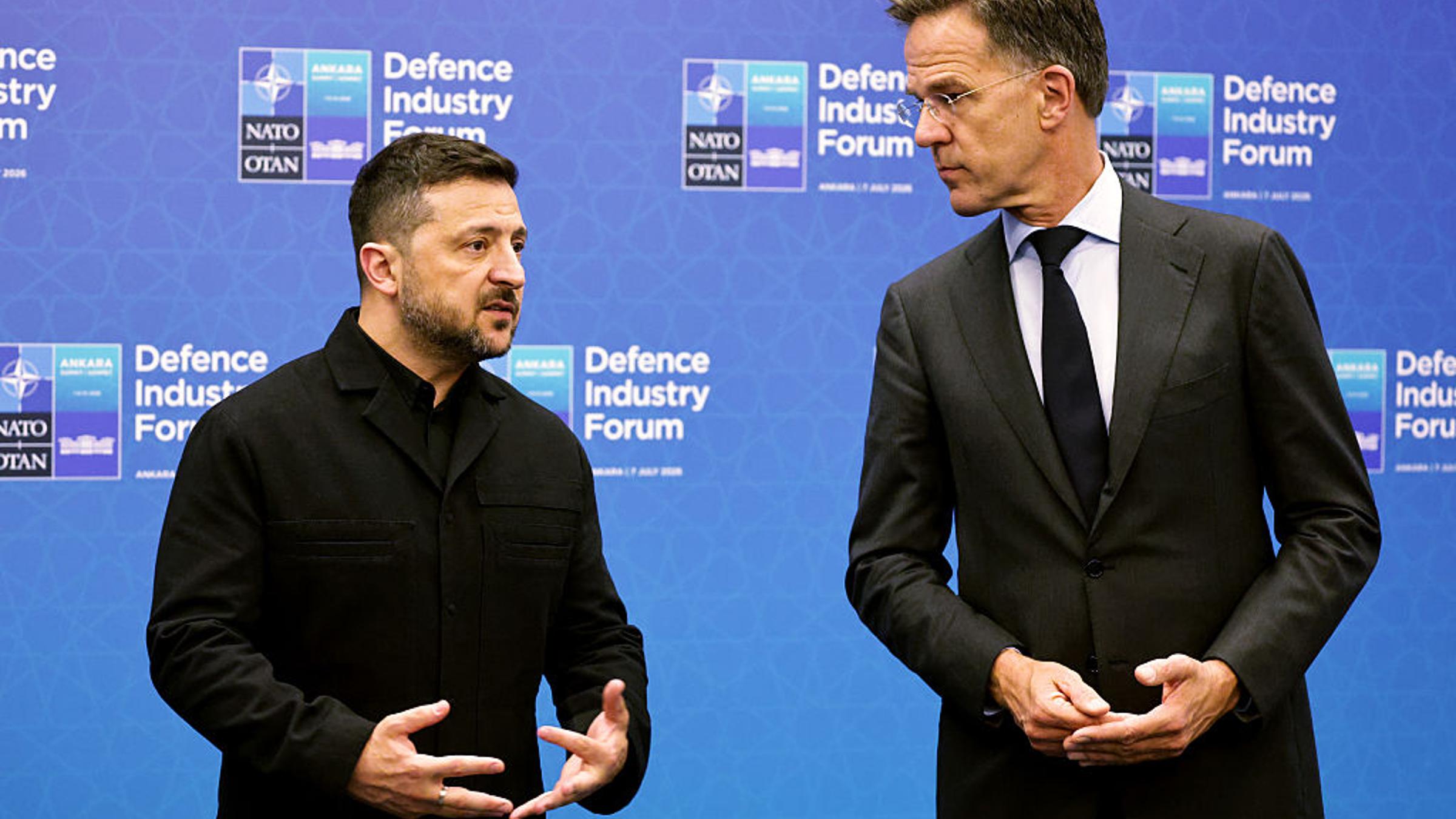 Zelensky Insists Ukraine 'Belongs in NATO,' Appeals for More Air Defense Systems at Summit