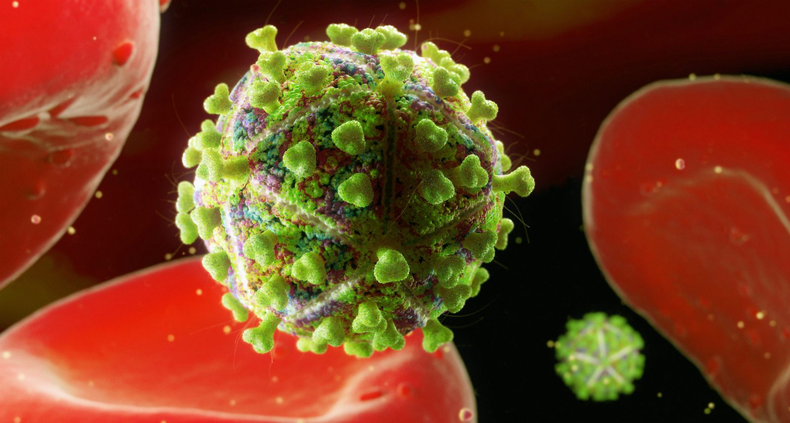 HIV virus particle