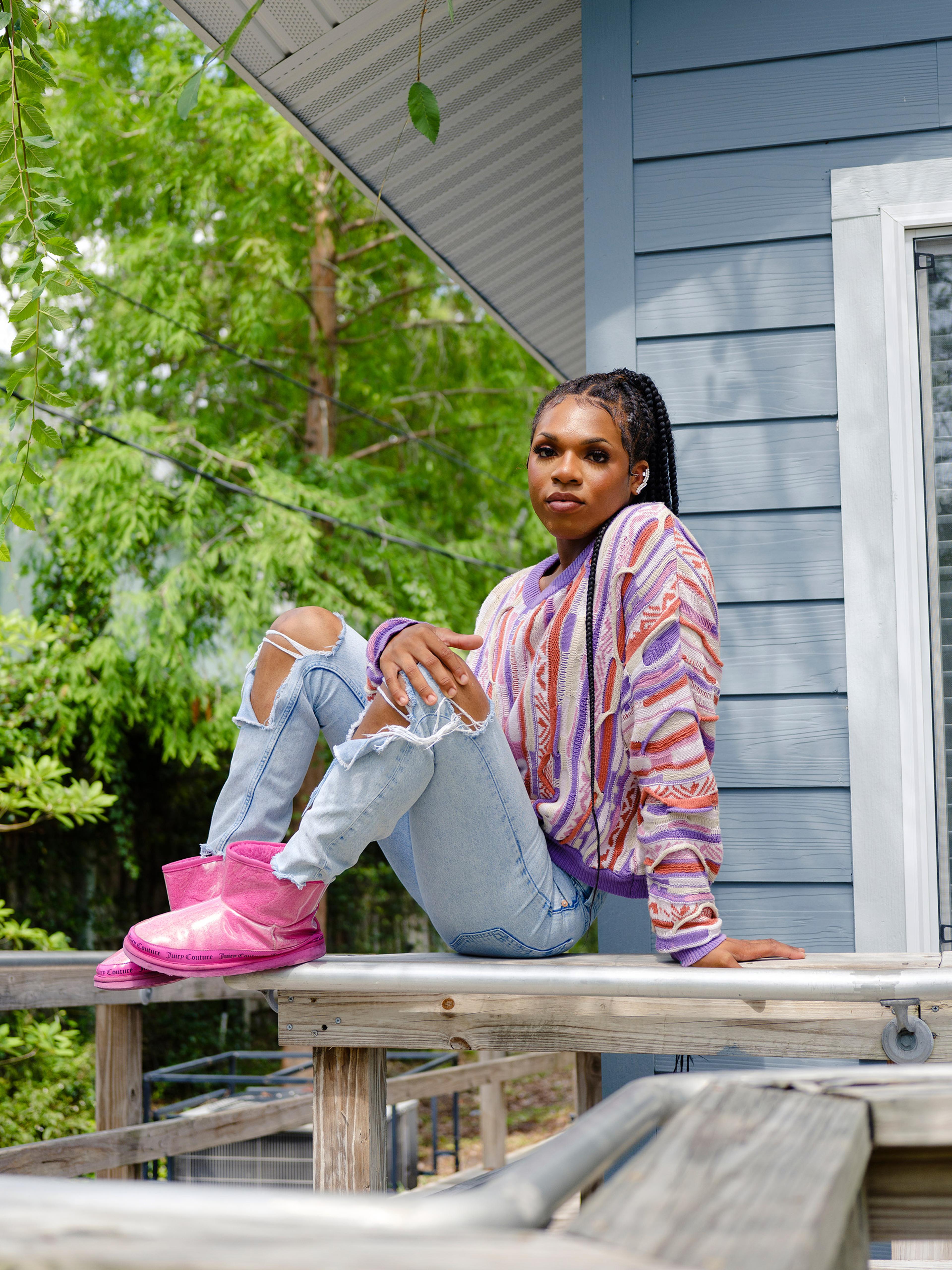 Tiana outside Stafford House in Orlando.