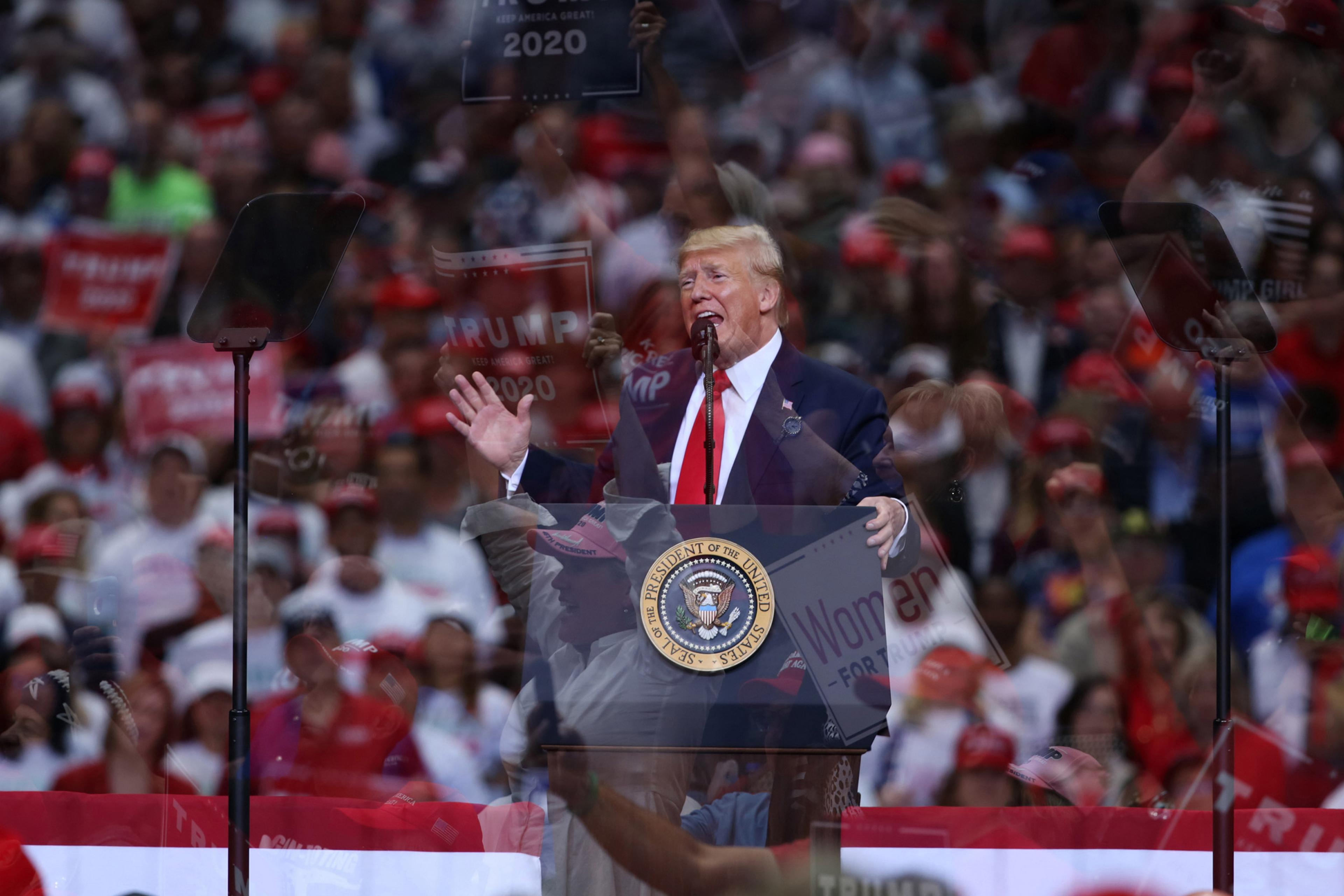 President Trump Hosts Keep America Great Rally