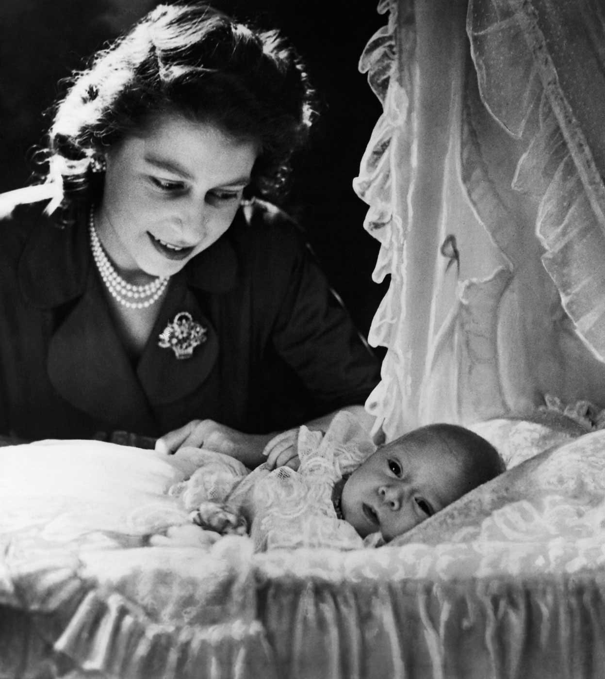 Princess Elizabeth With Baby Prince Charles