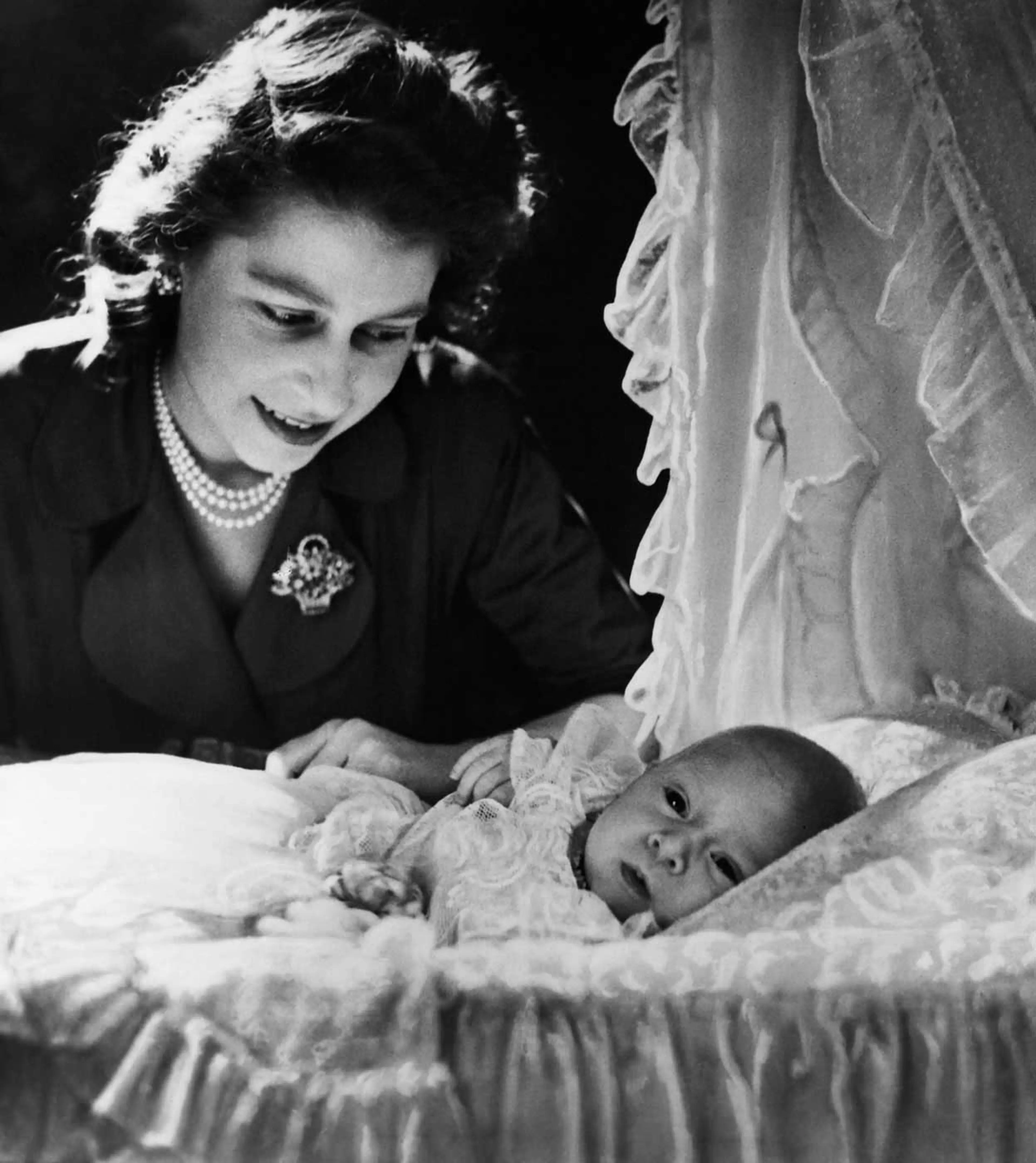 Princess Elizabeth With Baby Prince Charles