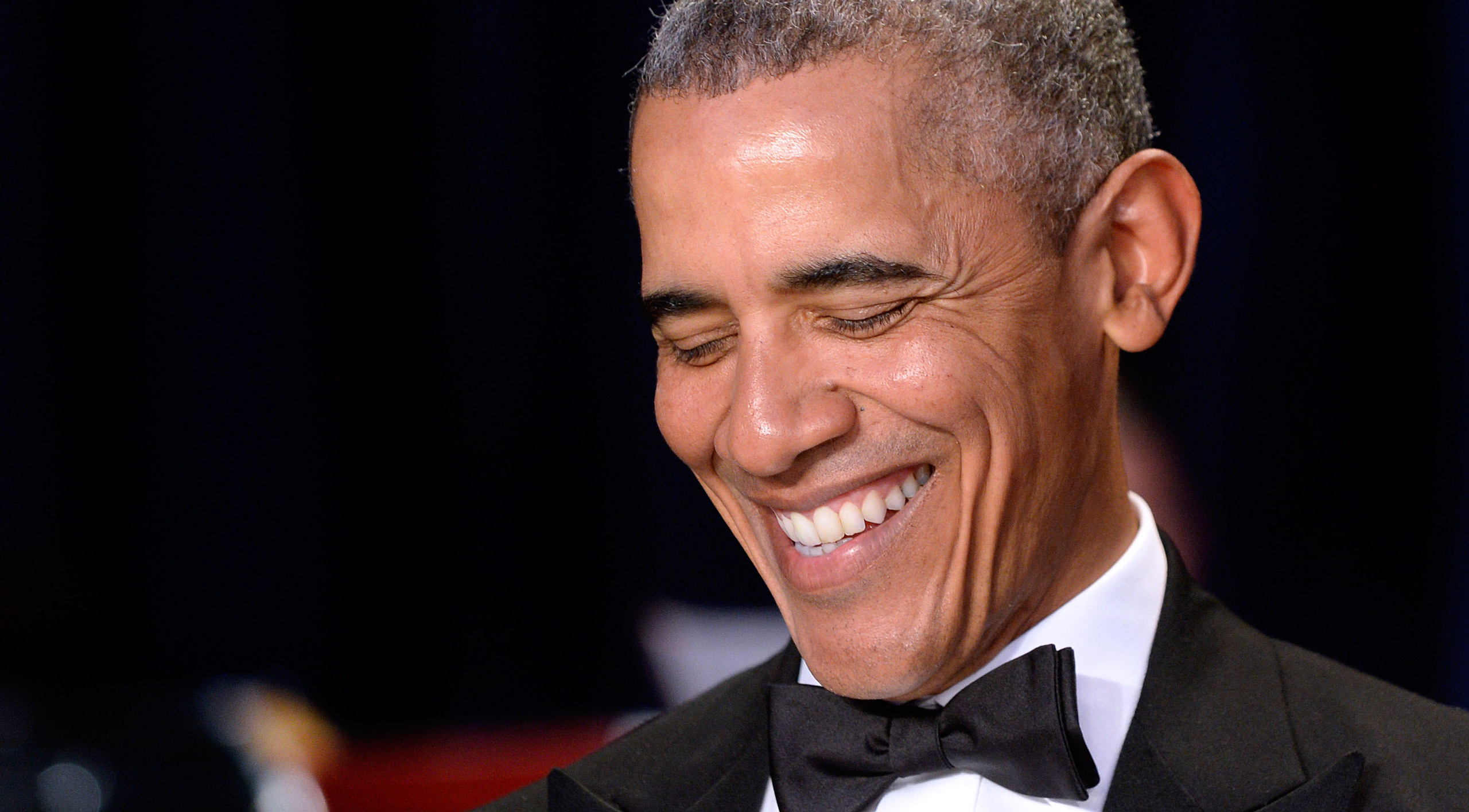 United States President Barack Obama smiles during the White House Correspondents' Association annual dinner on April 30, 2016 at the Washington Hilton hotel in Washington.This is President Obama's eighth and final White House Correspondents' Association