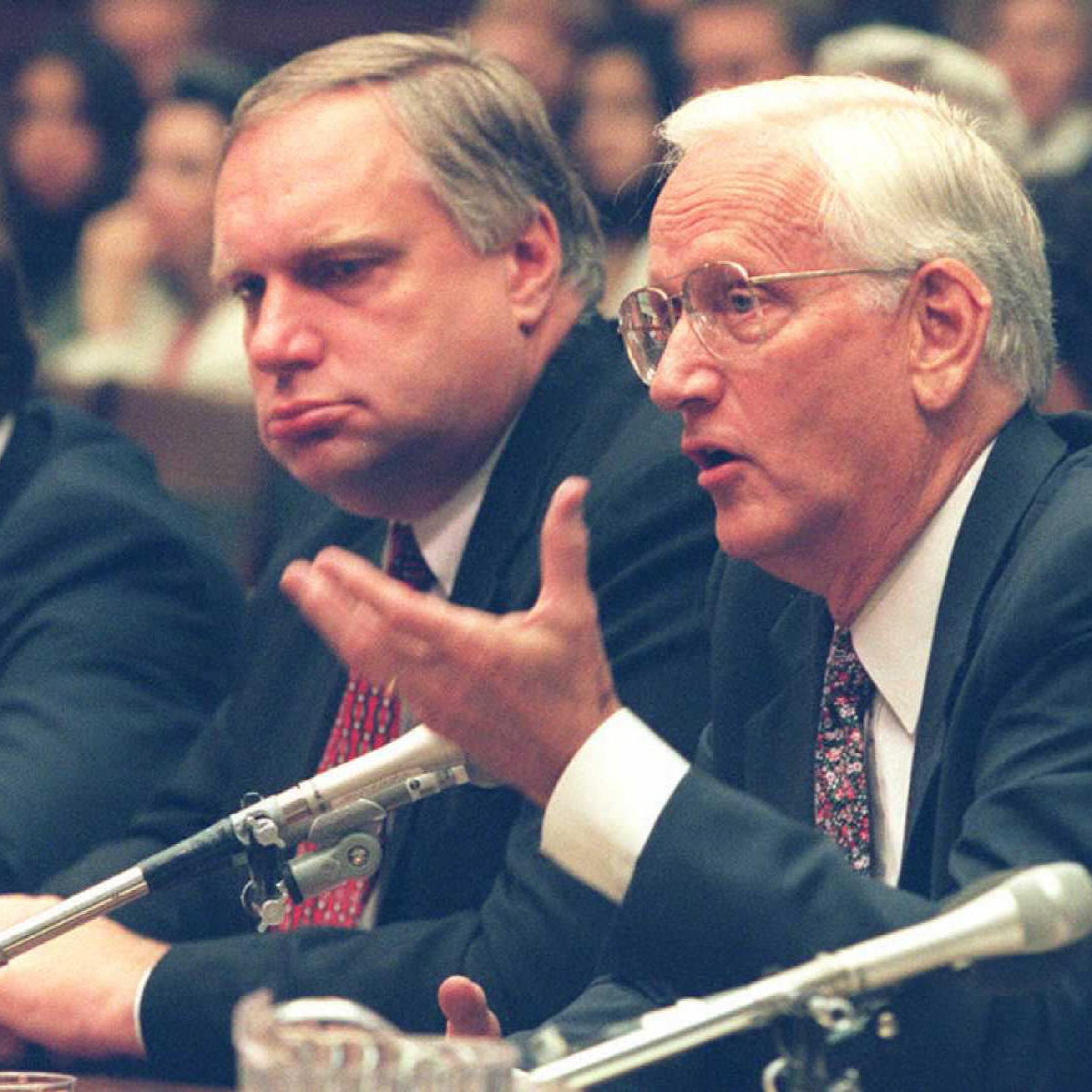 Former FBI Director William Sessions(R) testifies