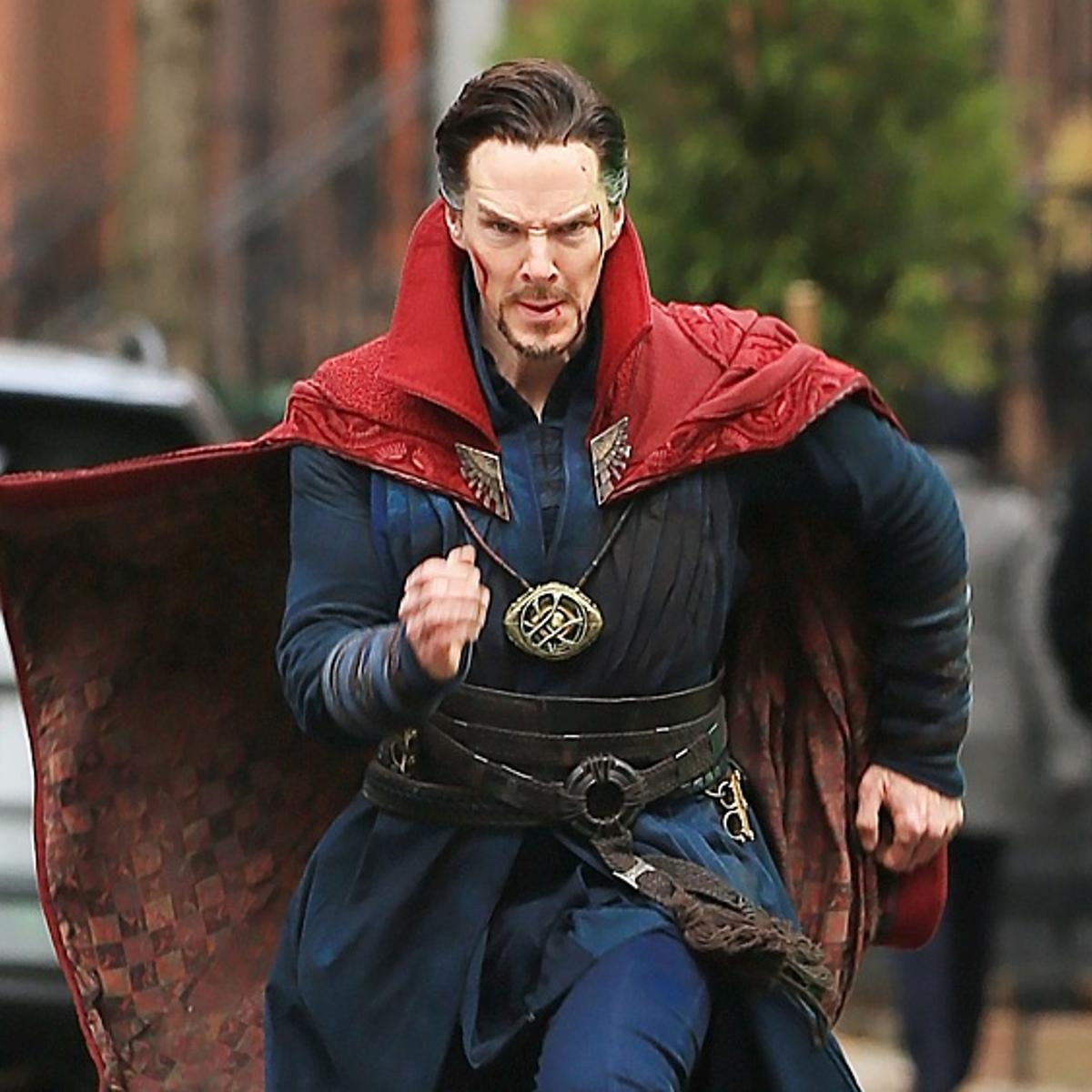 Actor Benedict Cumberbatch is seen on the set of 'Doctor Strange' on April 2, 2016 in New York City.
