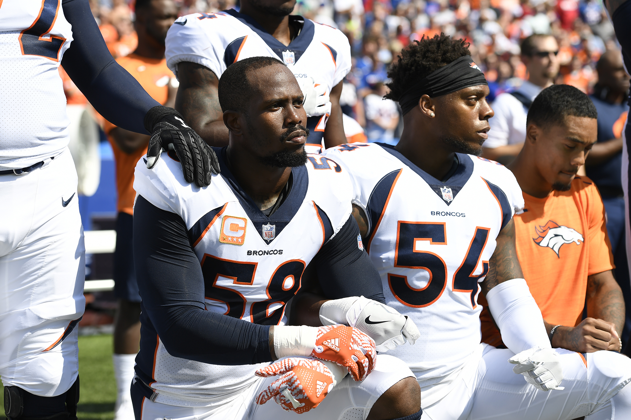 Denver Broncos versus the Buffalo Bills