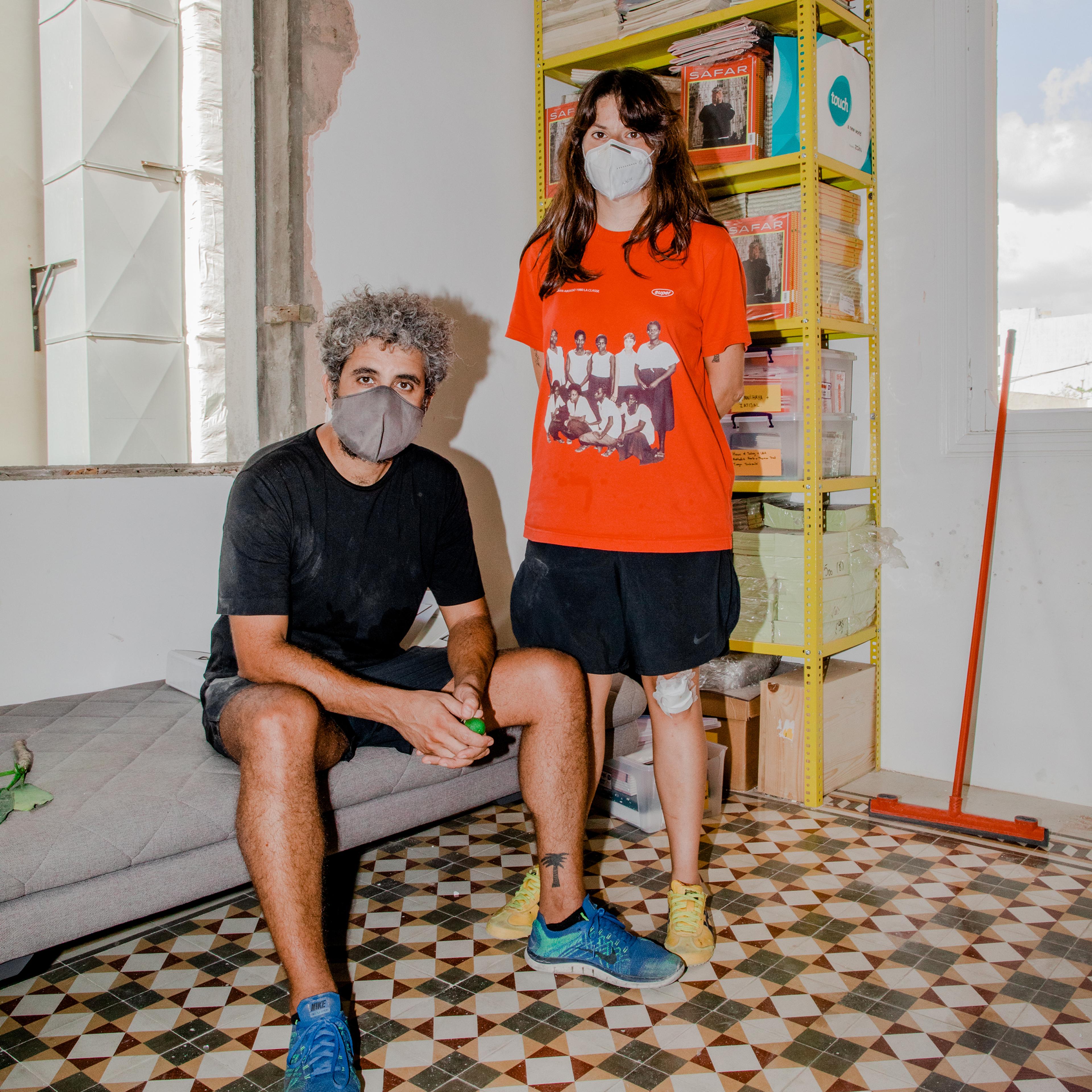 Hatem Imam and Maya Moumne of Studio Safar, a design and communications agency, photographed on Aug. 10. The explosion "effectively eradicated any semblance of normalcy, and with it any remnant of decency," the pair said in a statement. "The obscenity of