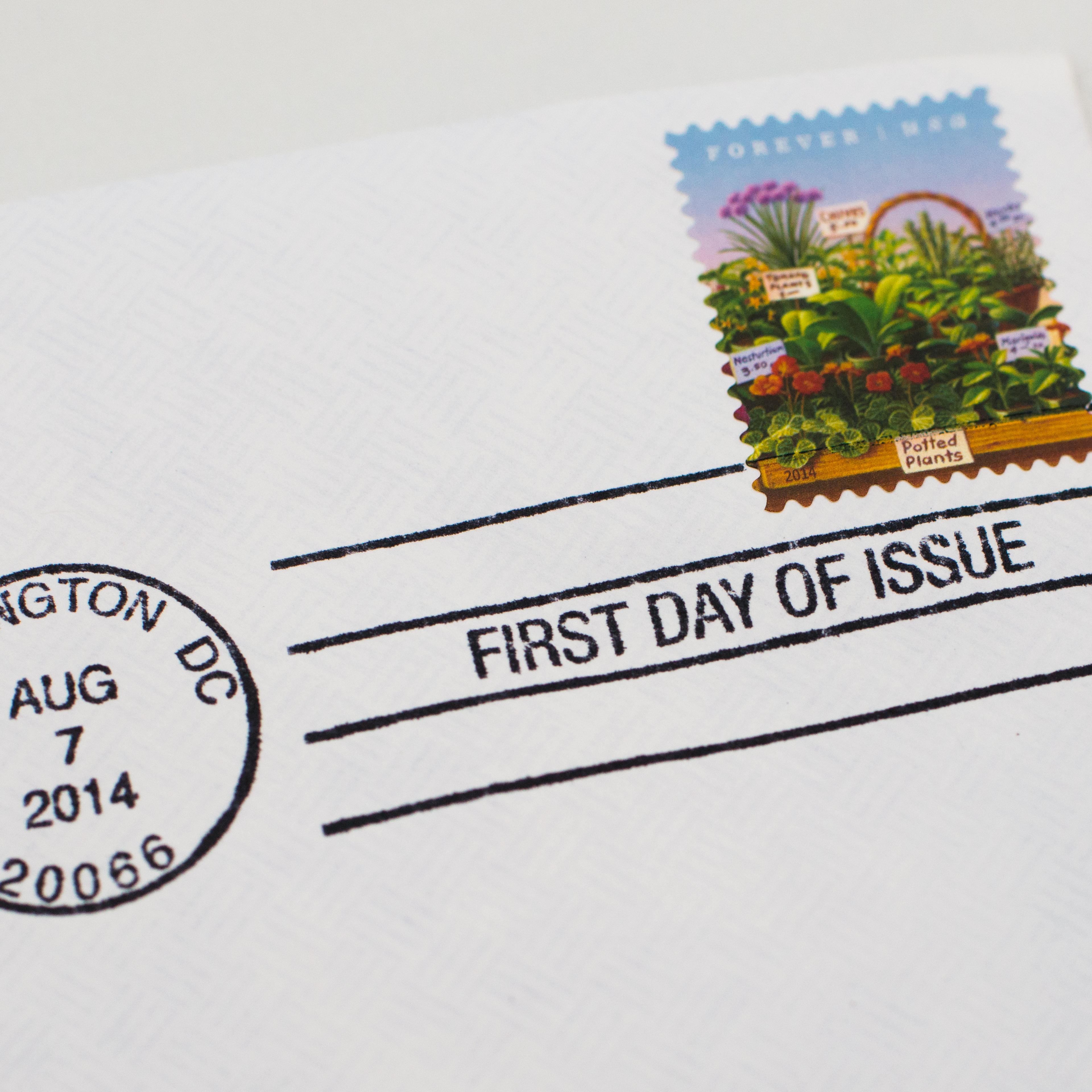 WASHINGTON, DC - AUGUST 7: The first day of issue cancelation