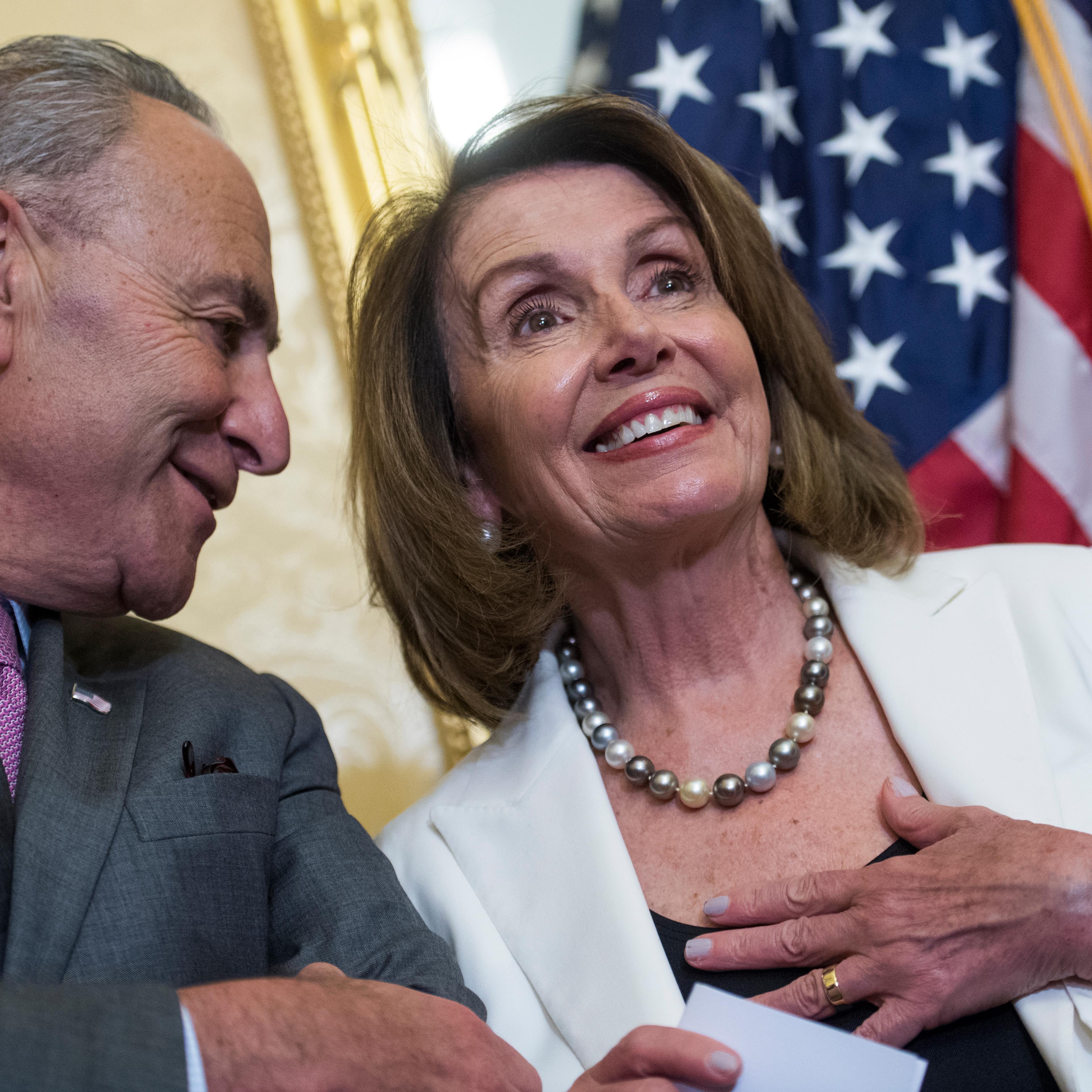 chuck schumer hot mic donald trump likes me