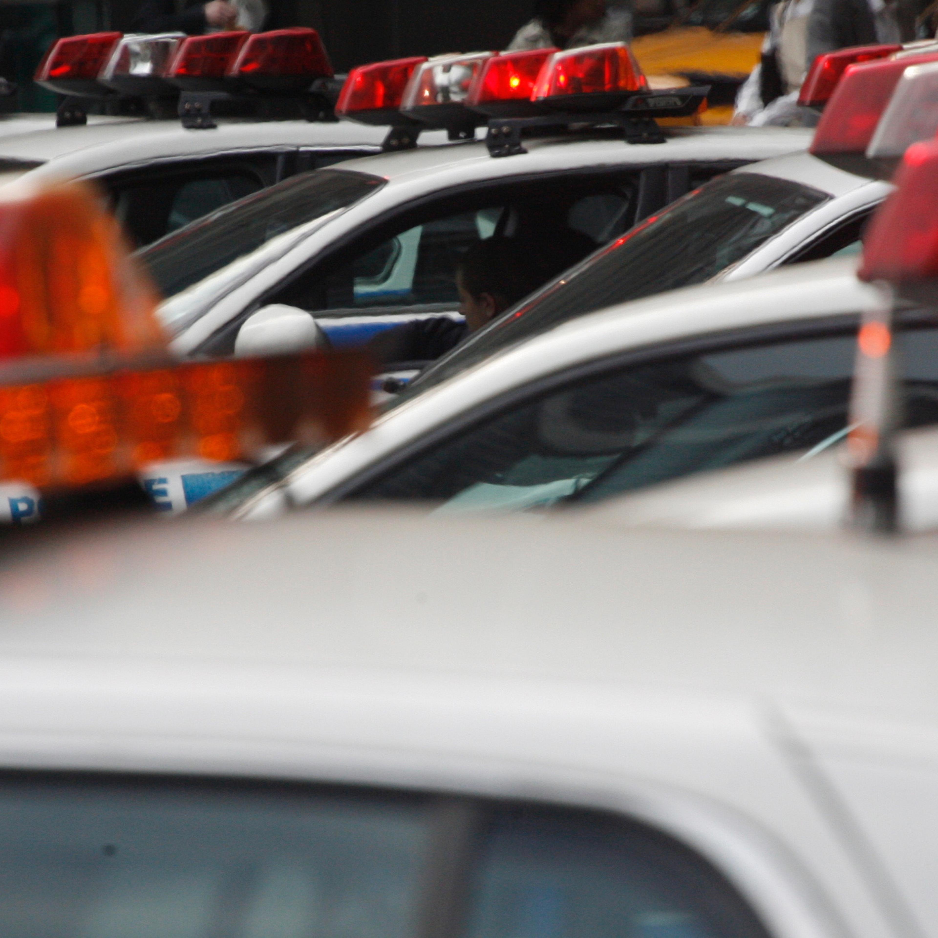 Police Cars In City