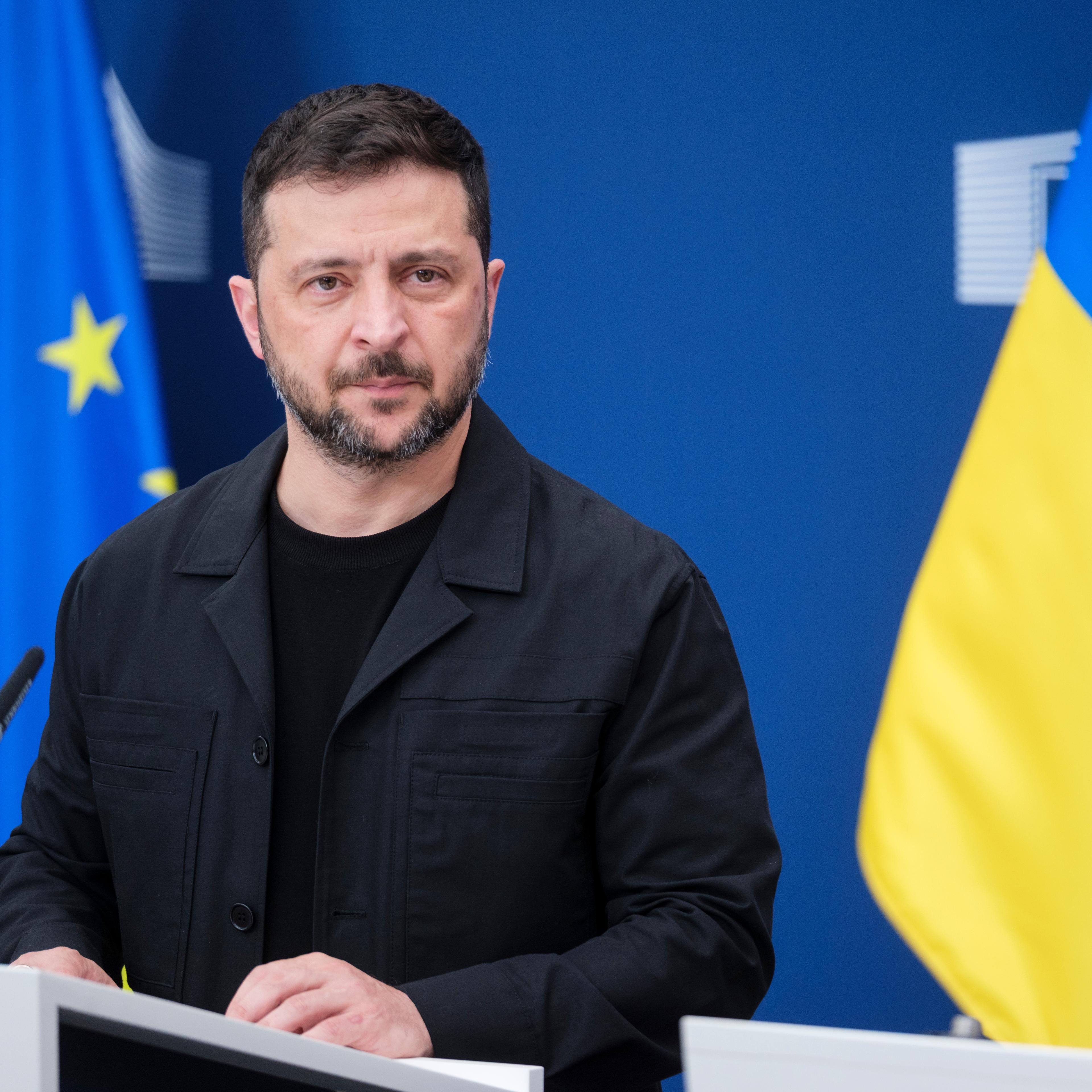 European Commission President Ursula Von Der Leyen Hosts Ukrainian President Volodymyr Zelensky For Bilateral Talks In Brussels