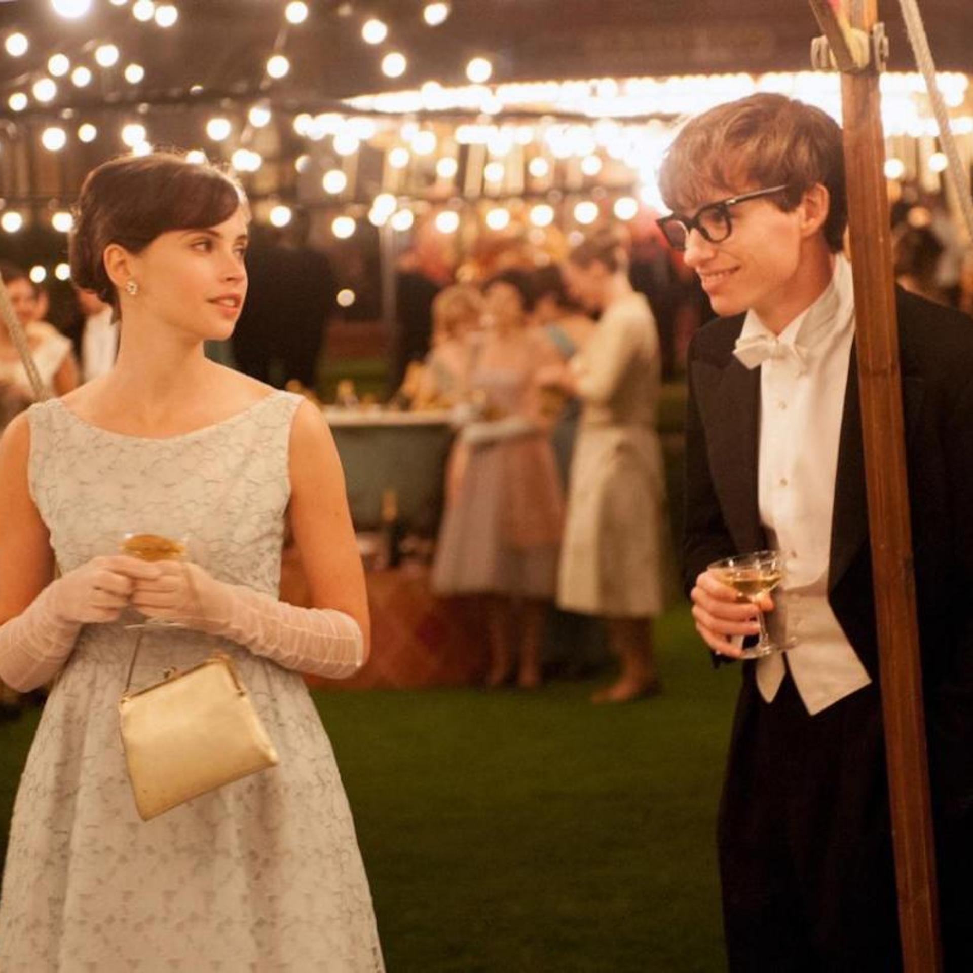 A theory of love: Eddie Redmayne, as a young Hawking, meets the future Mrs. Hawking