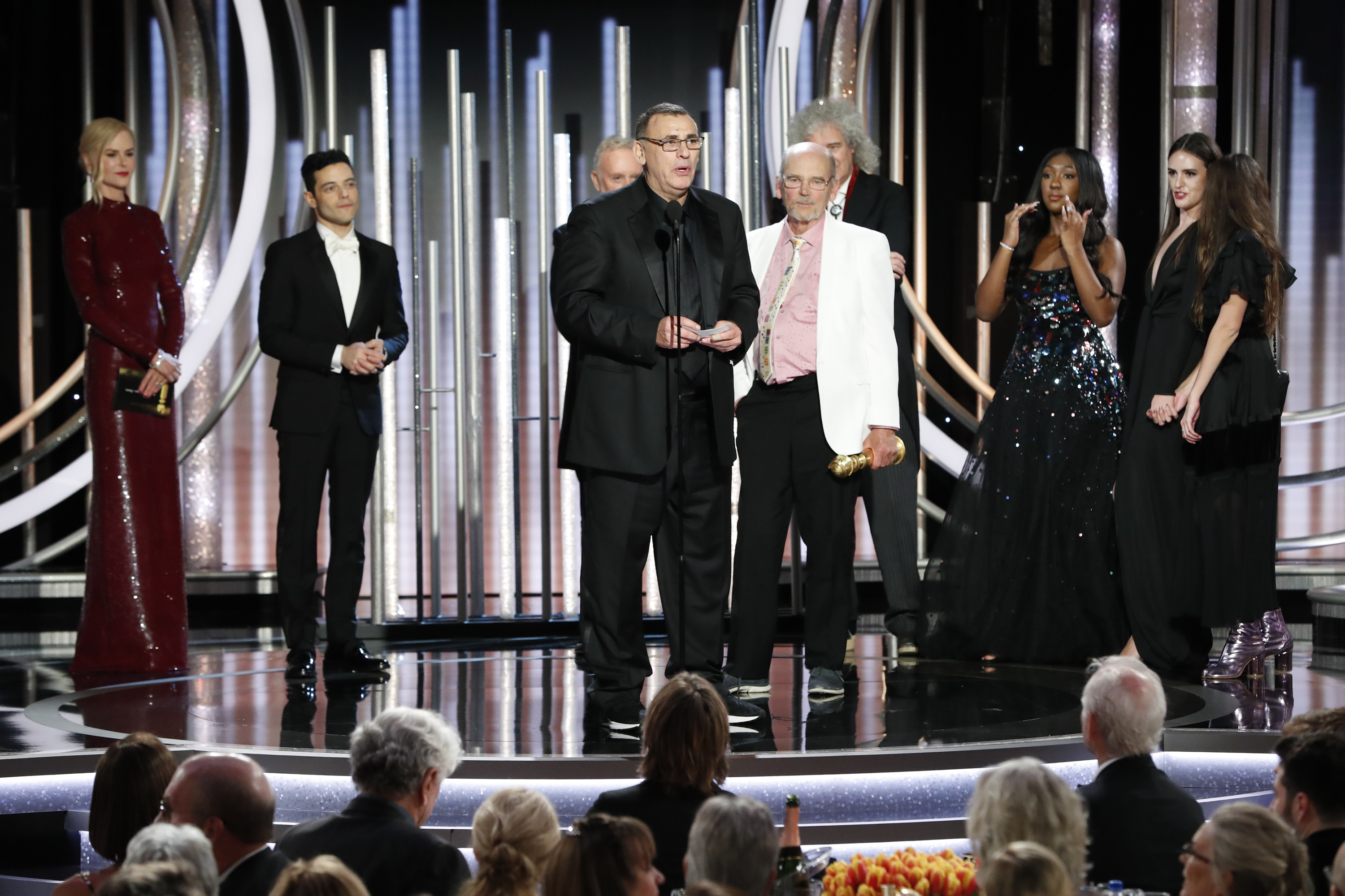Nicole Kidman Explains Rami Malek Moment at Globes