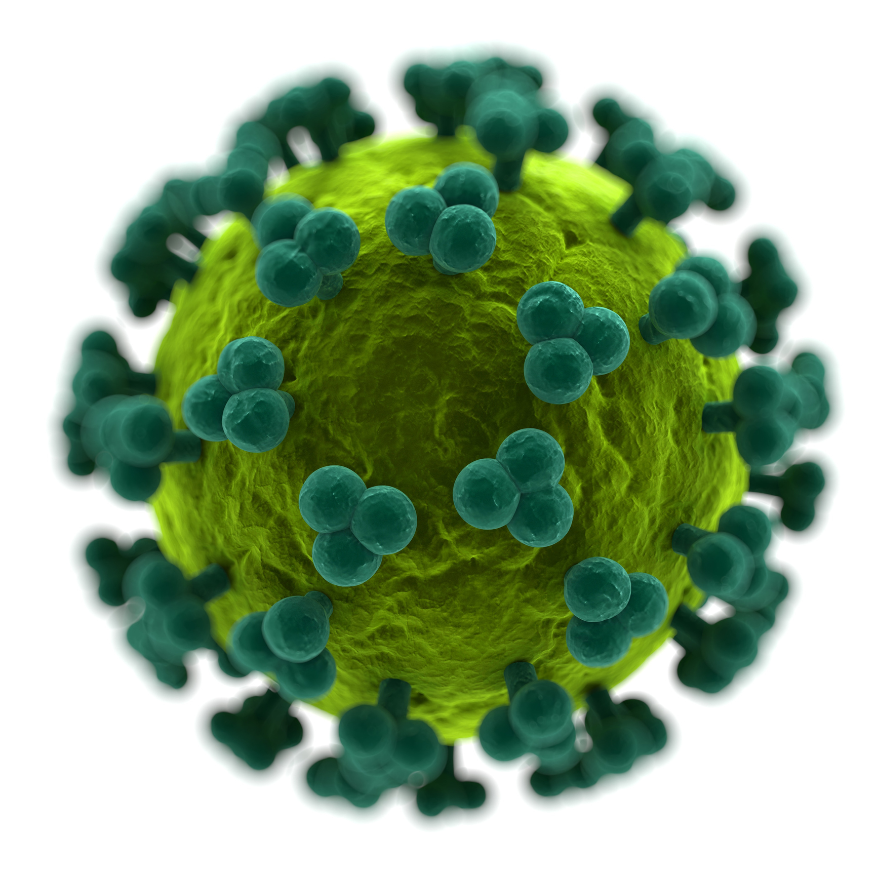 HIV particle, artwork