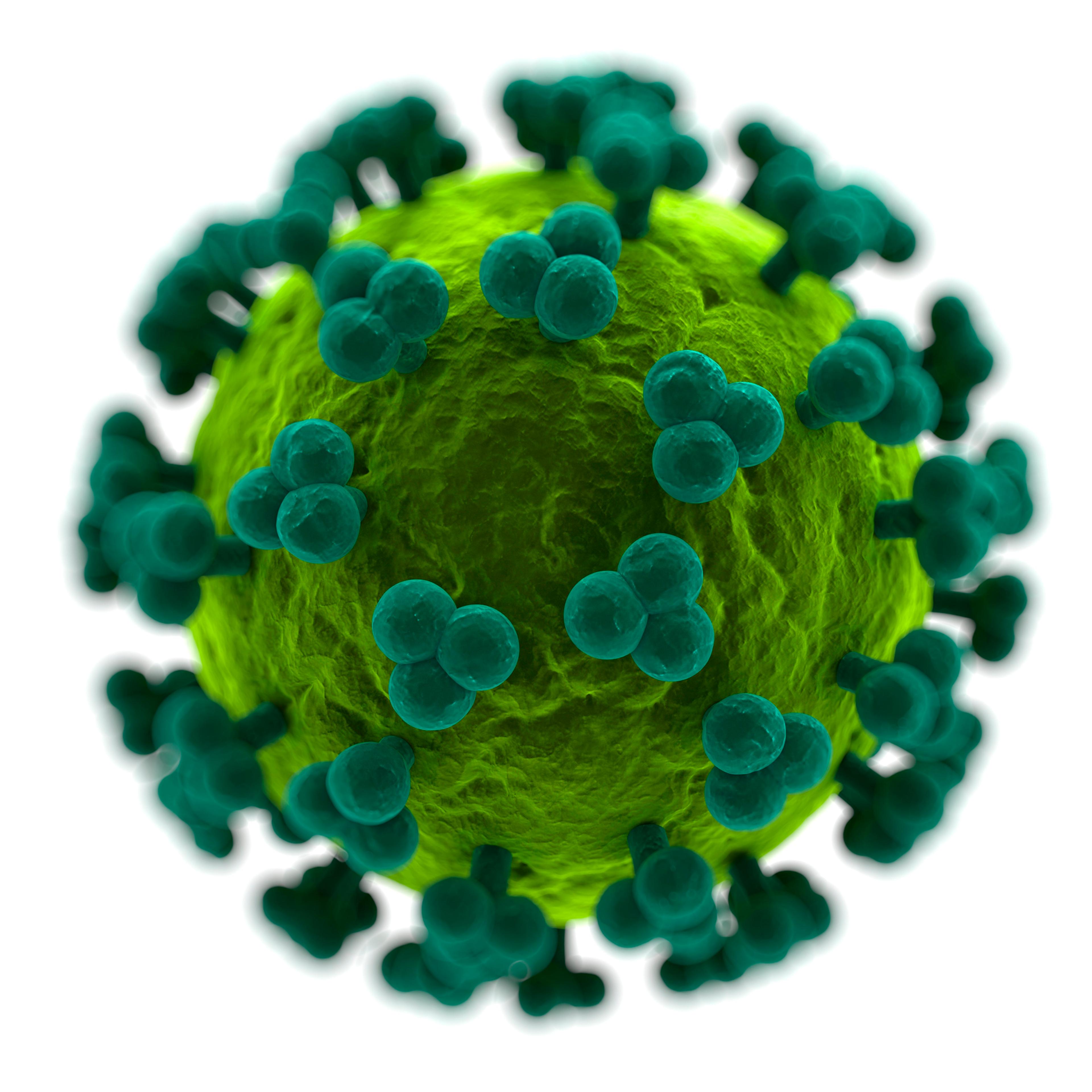 HIV particle, artwork