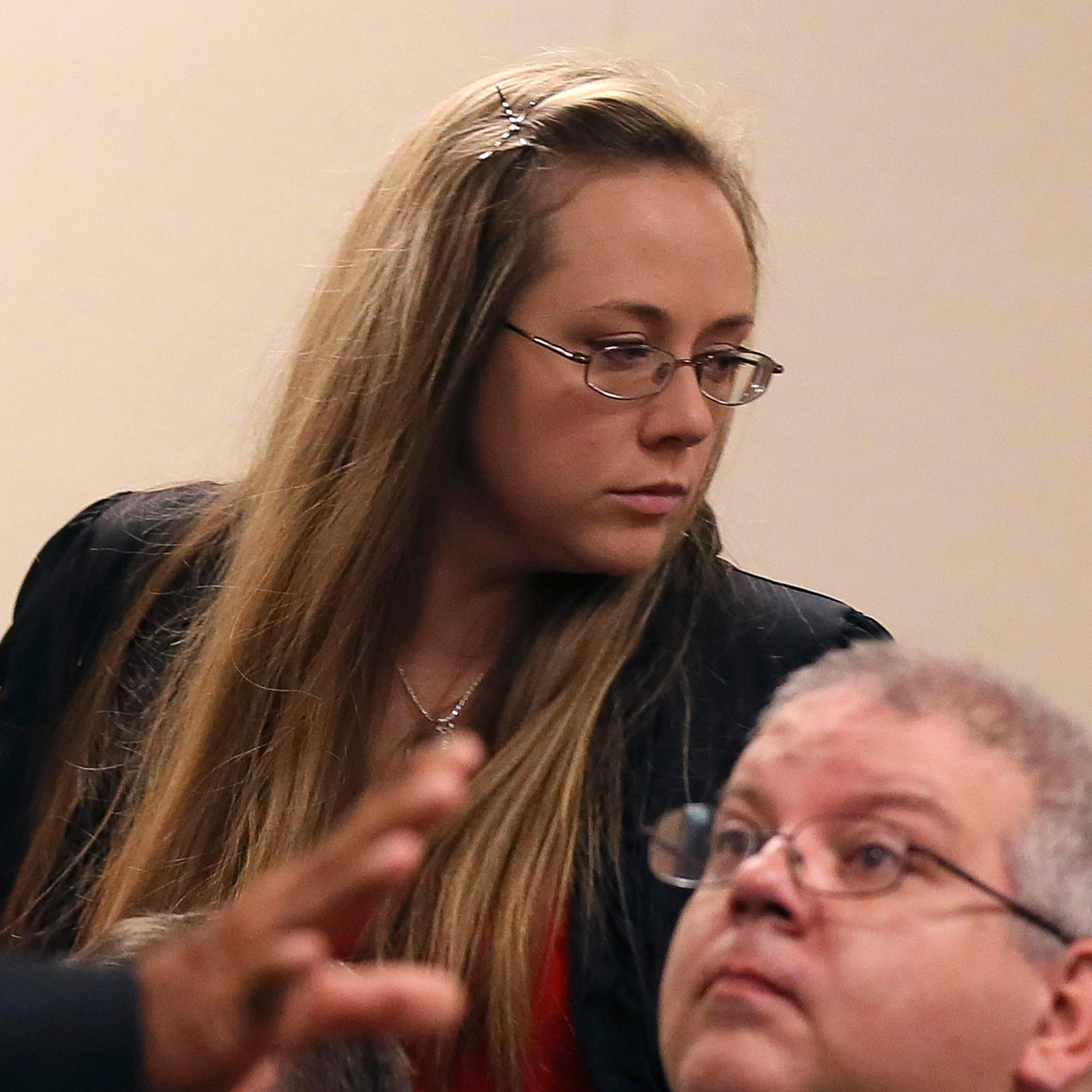 Leanna Harris, wife of Justin Ross Harris, arrives in Cobb County Magistrate Court in Marietta, Georgia on July 3, 2014.
