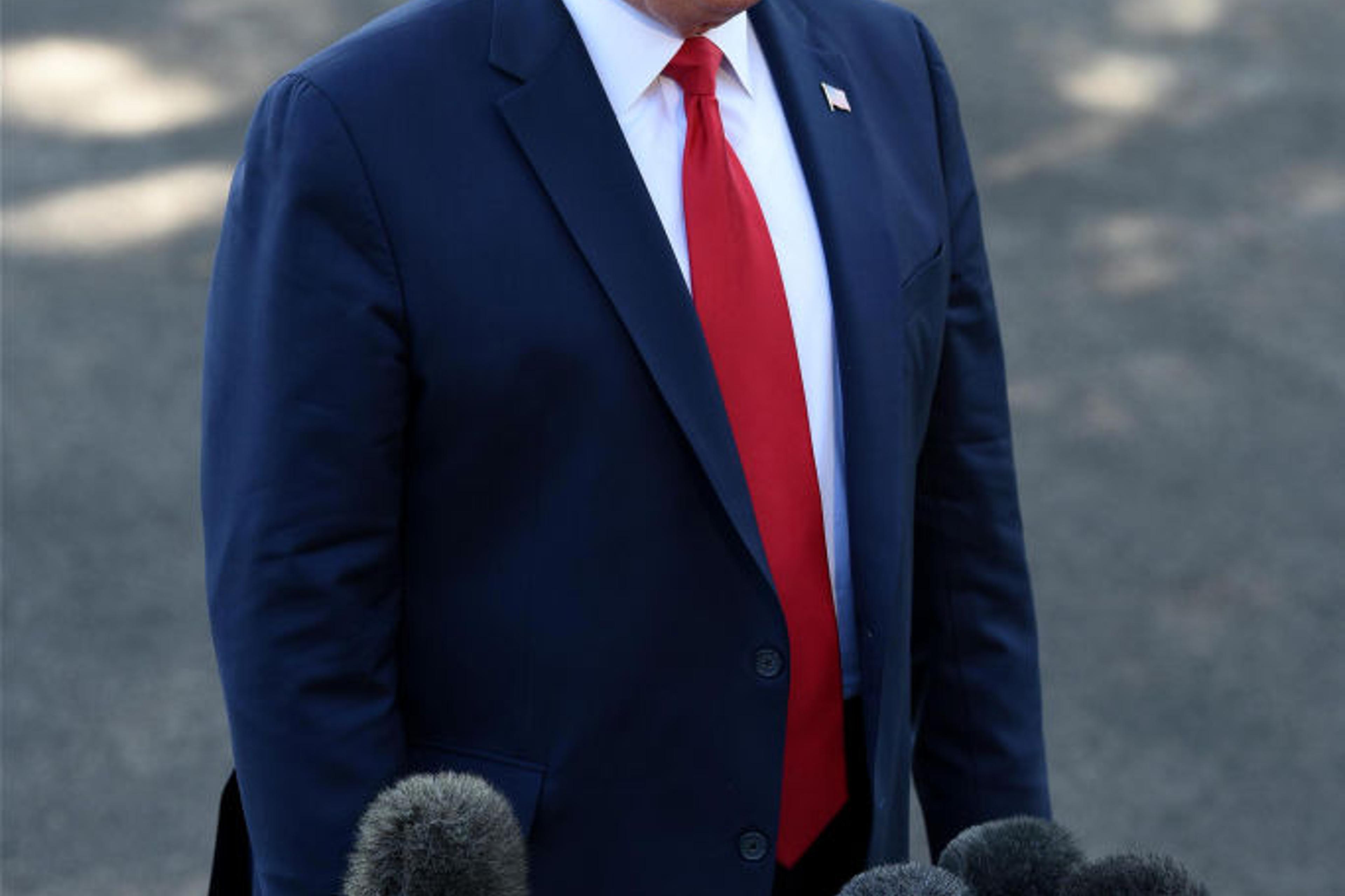 President Donald Trump Departs White House For Campaign Rally In New Mexico