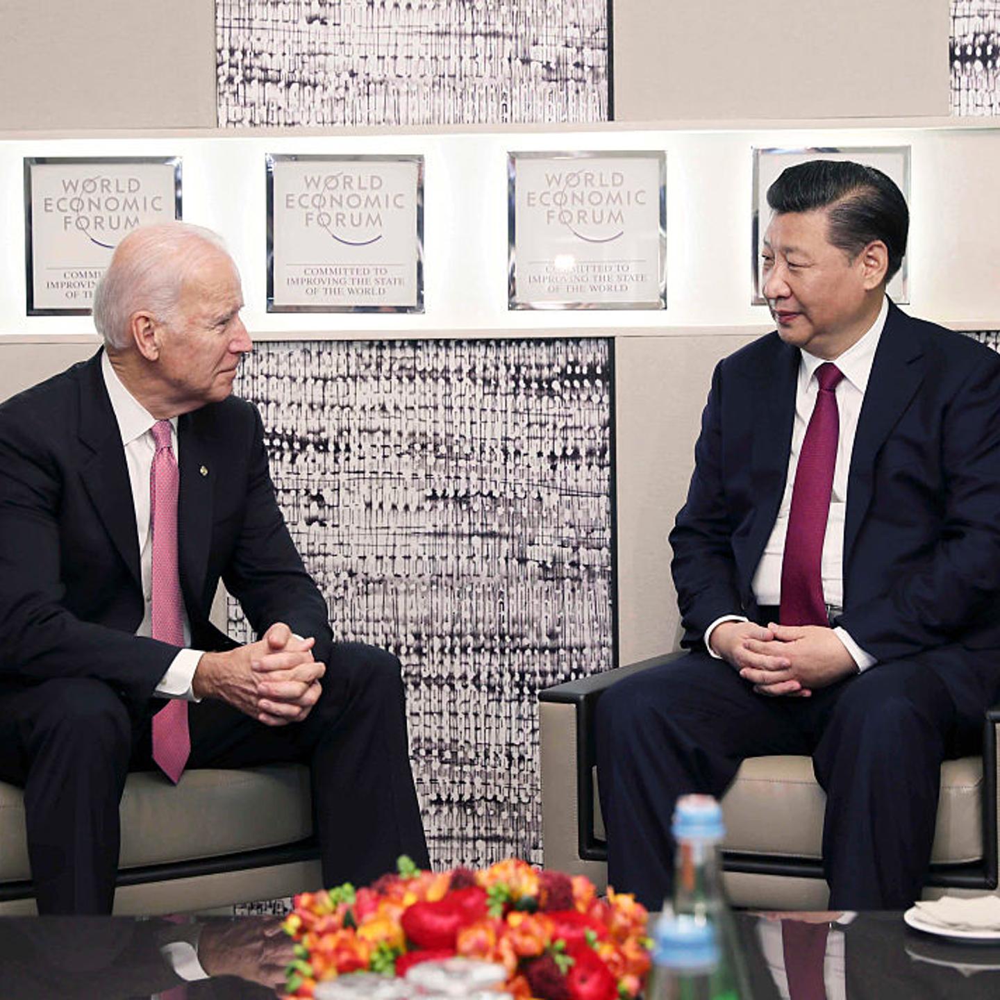SWITZERLAND-DAVOS-CHINA-XI JINPING-BIDEN-MEETING