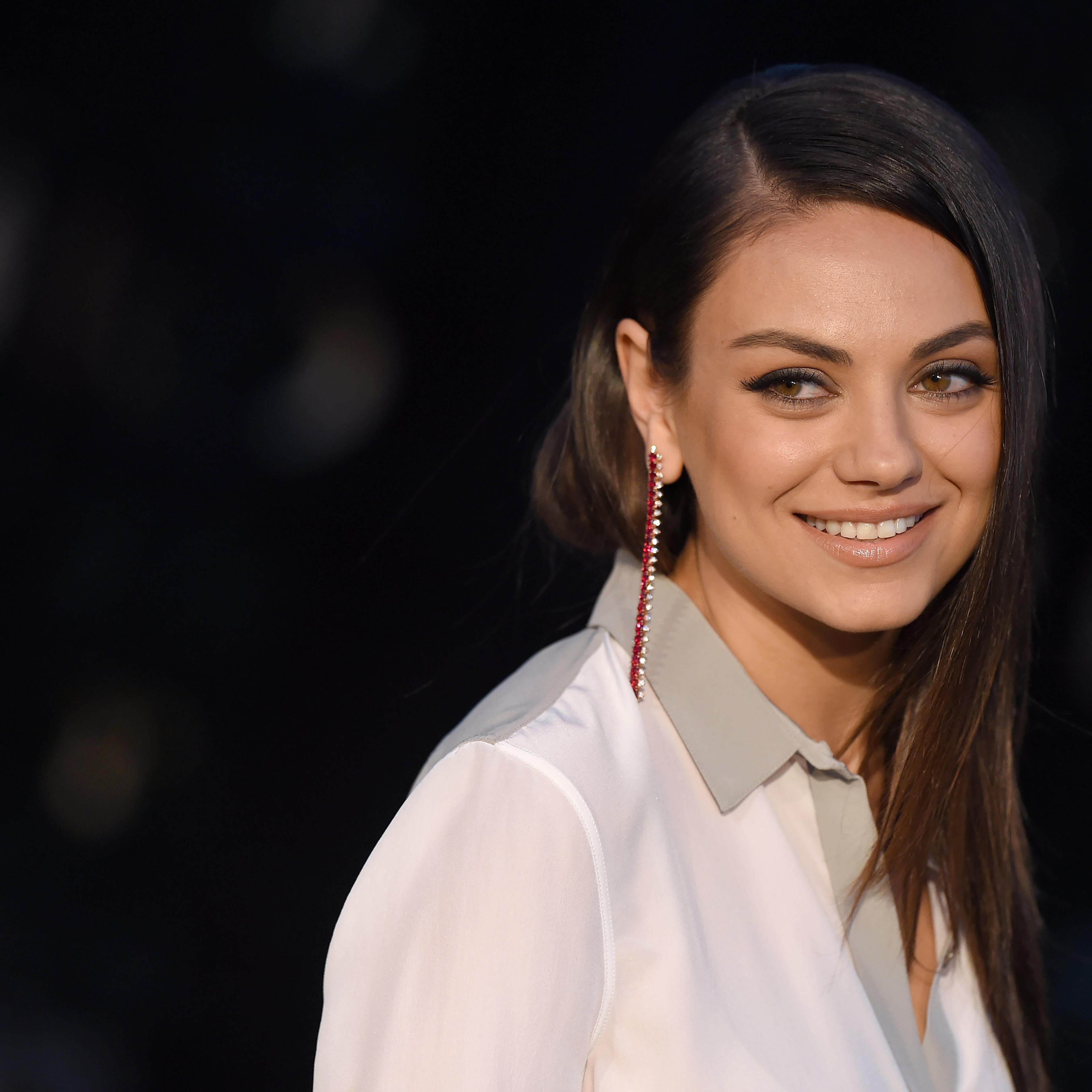 Actress Mila Kunis attends the Burberry 'London in Los Angeles' event at Griffith Observatory on April 16, 2015 in Los Angeles, California.
