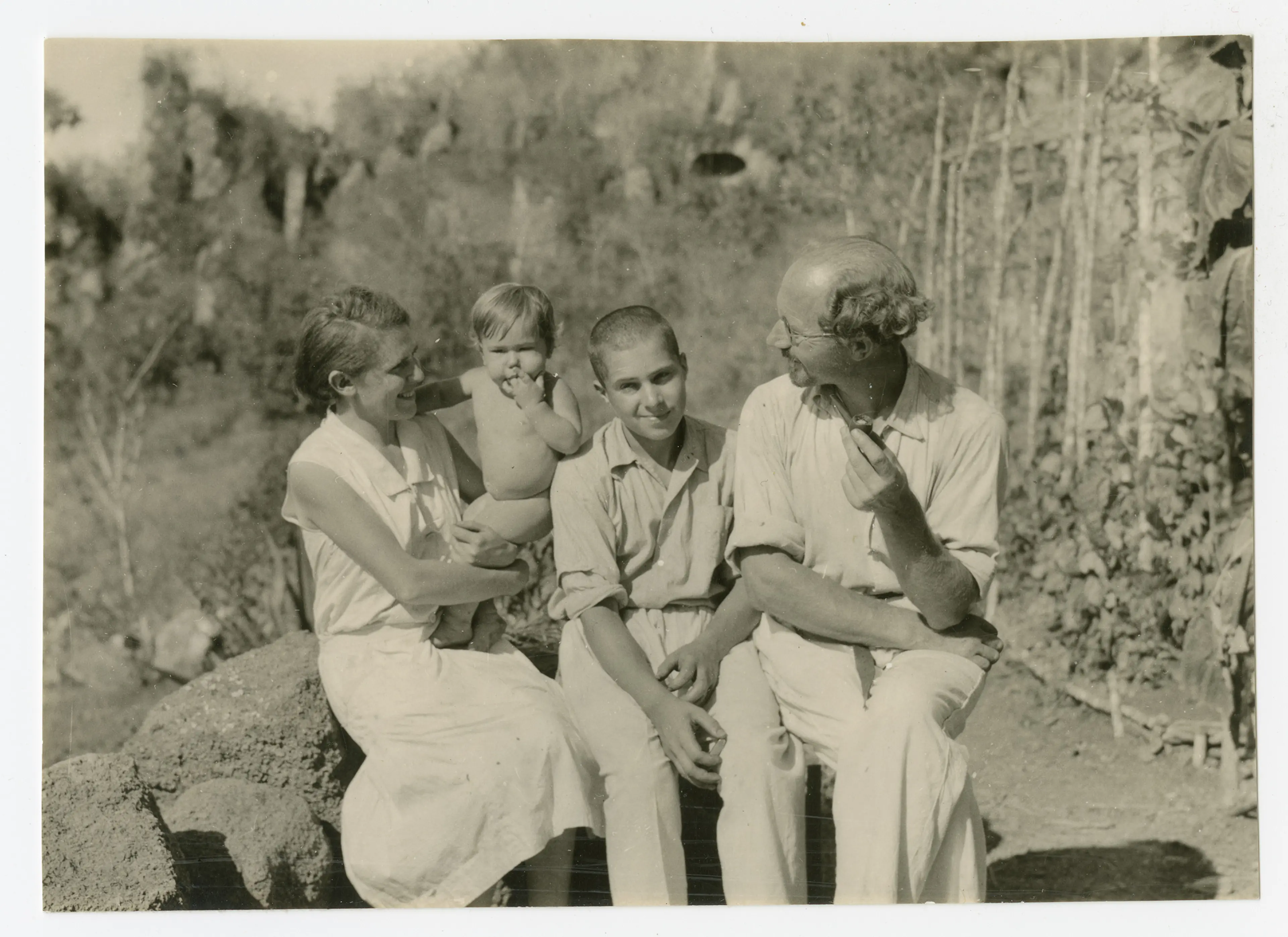 The Wittmer family, who settled on the Galapagos island of Floreana. From left to right: Margret, Rolf Hans, Harry, and Heinz.