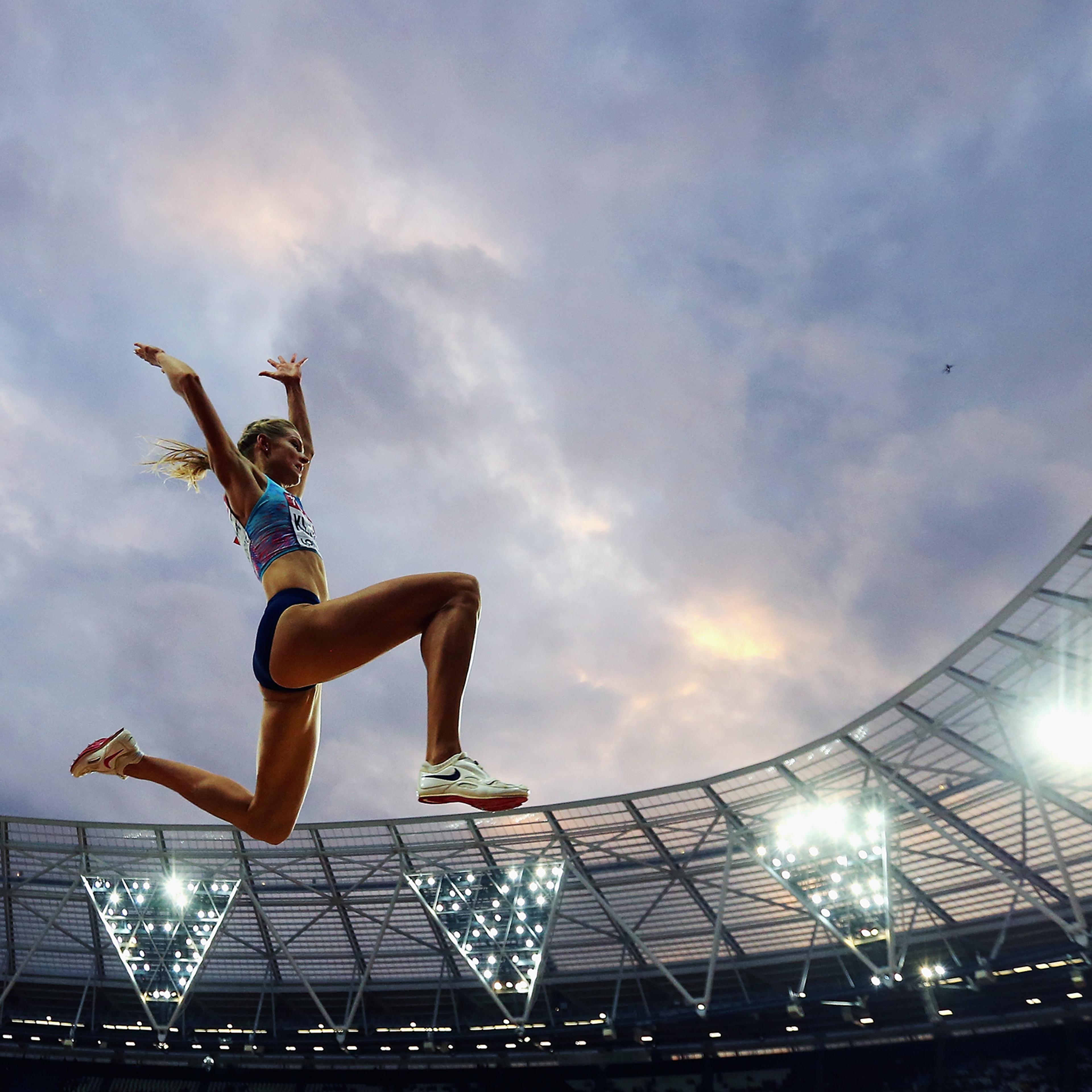 Darya Klishina of the Authorised Neutral Athletes, competes