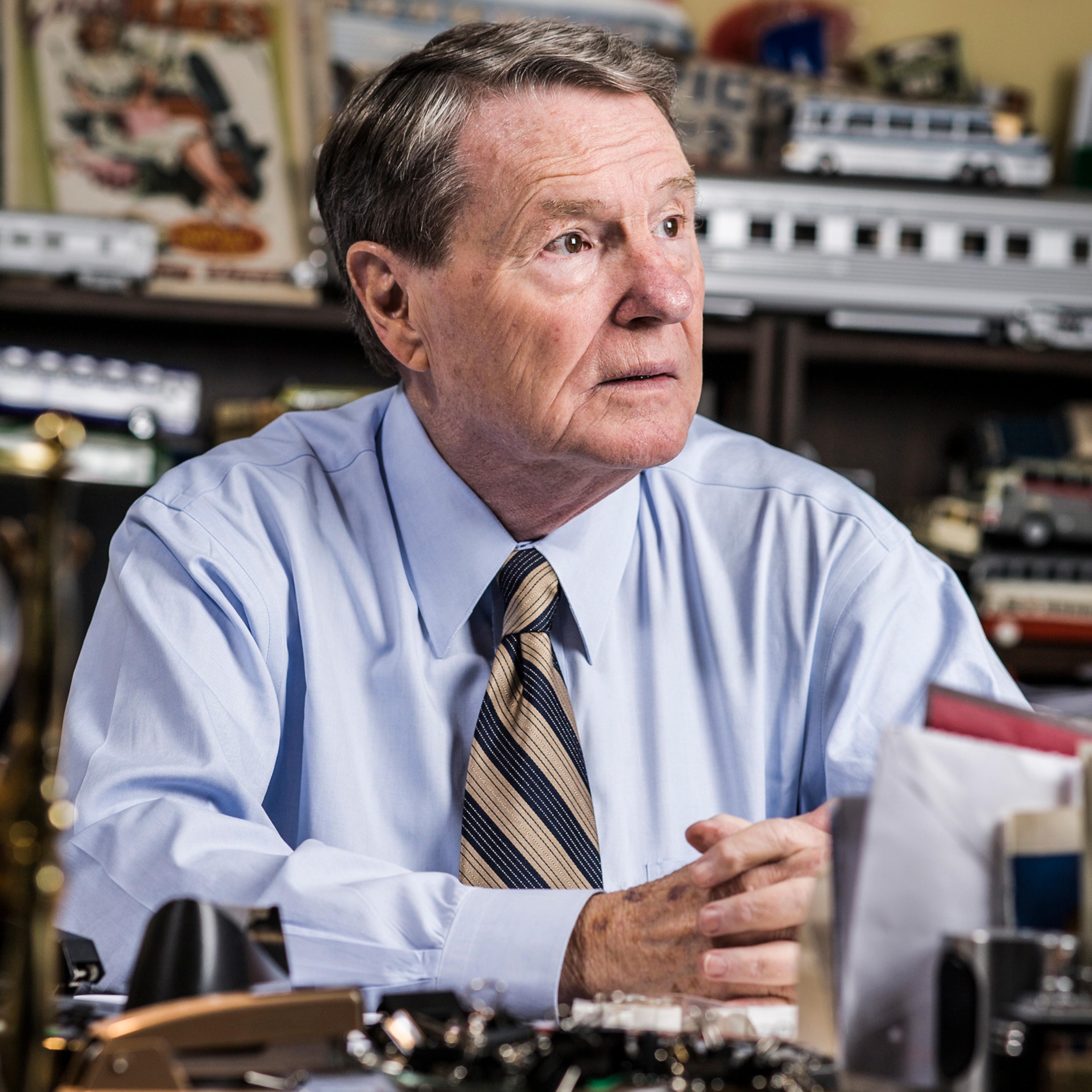 Lehrer at his office in Arlington, Va., in 2008