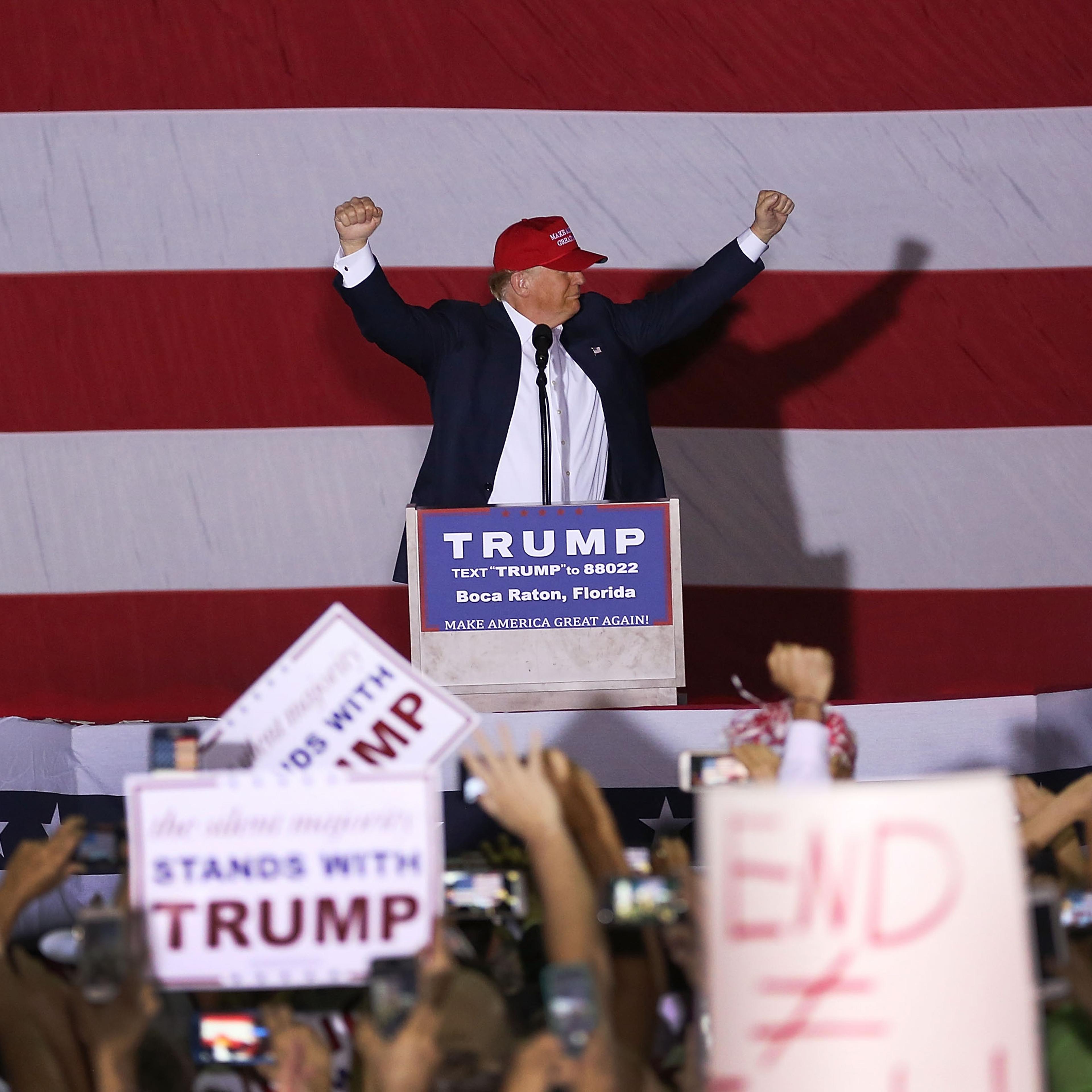 The Mighty I: Trump on the stump in Boca Raton, Fla.