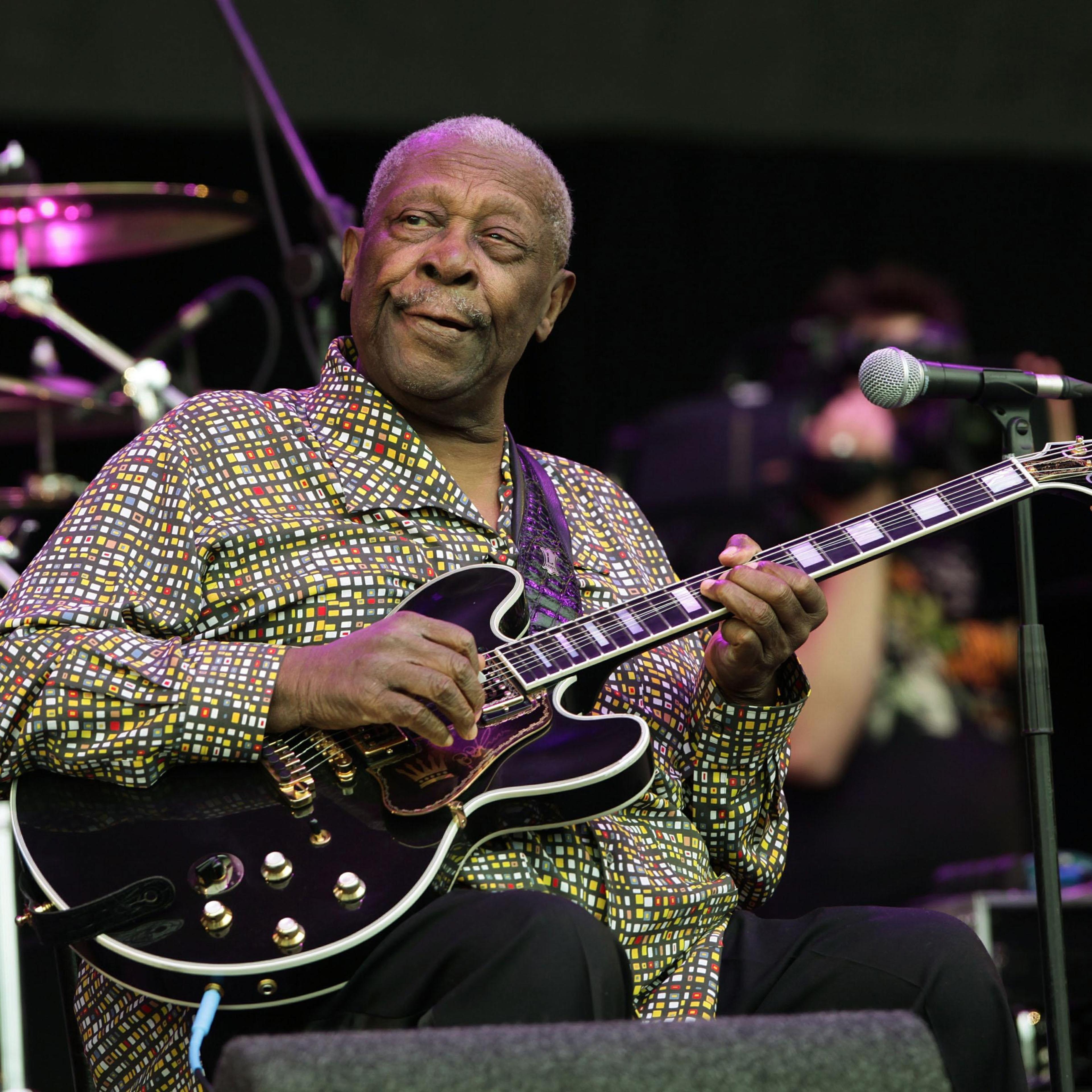 File photo dated June 24, 2011 of US blues musician BB King, who is being treated in hospital for dehydration, his family have said.