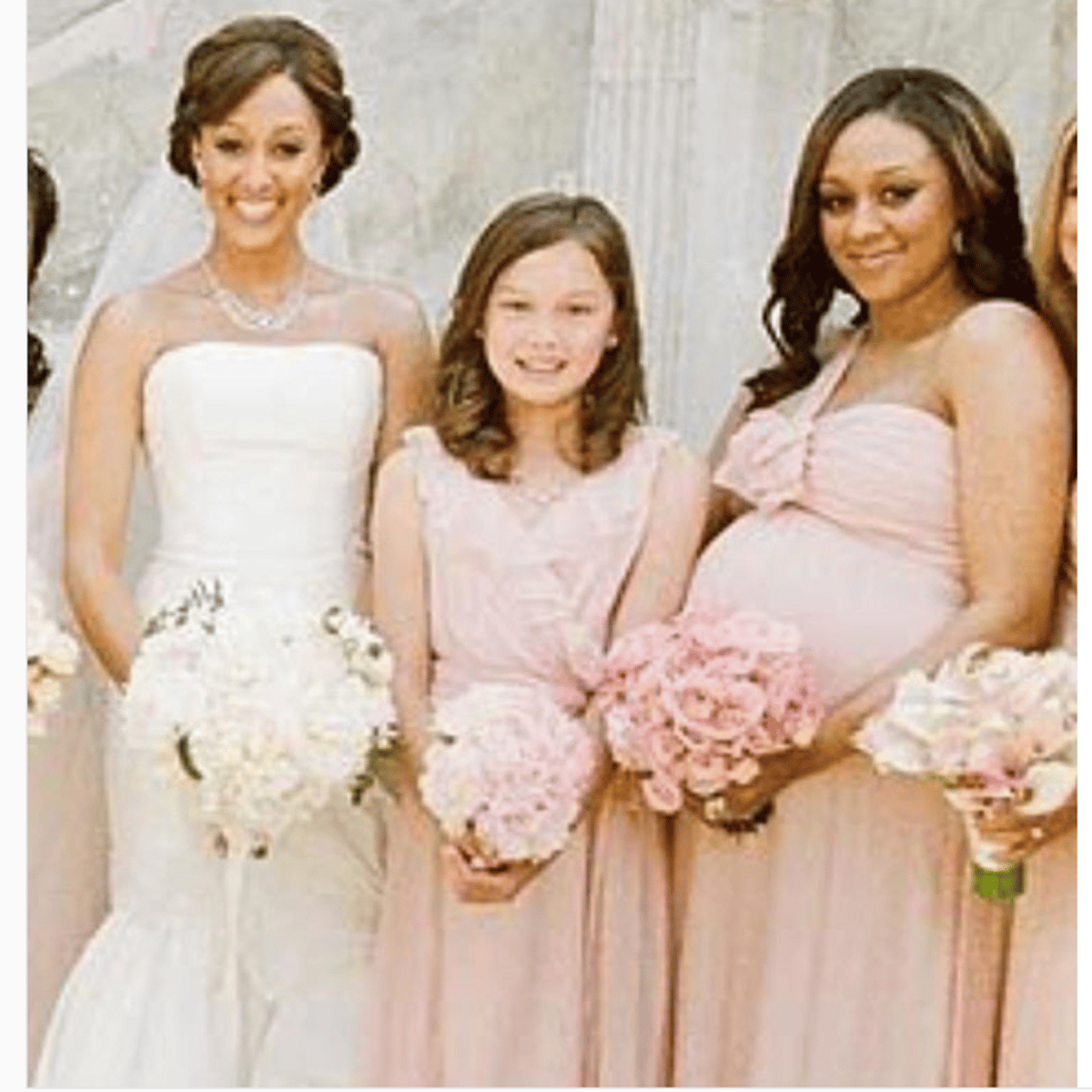 Tia Mowry and Tamera Mowry-Housley with Alaina Housley
