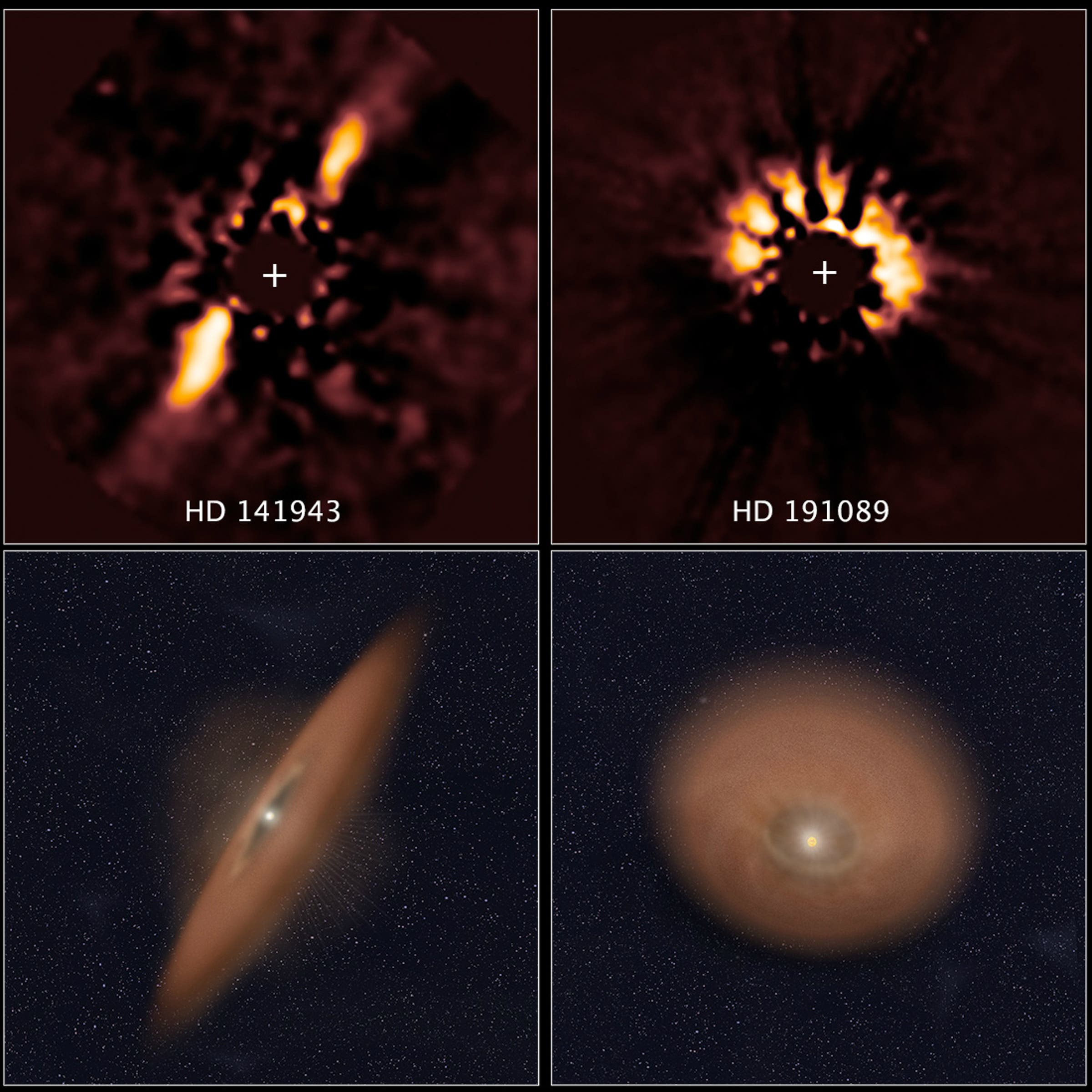 Images of planetary disks from Hubble
