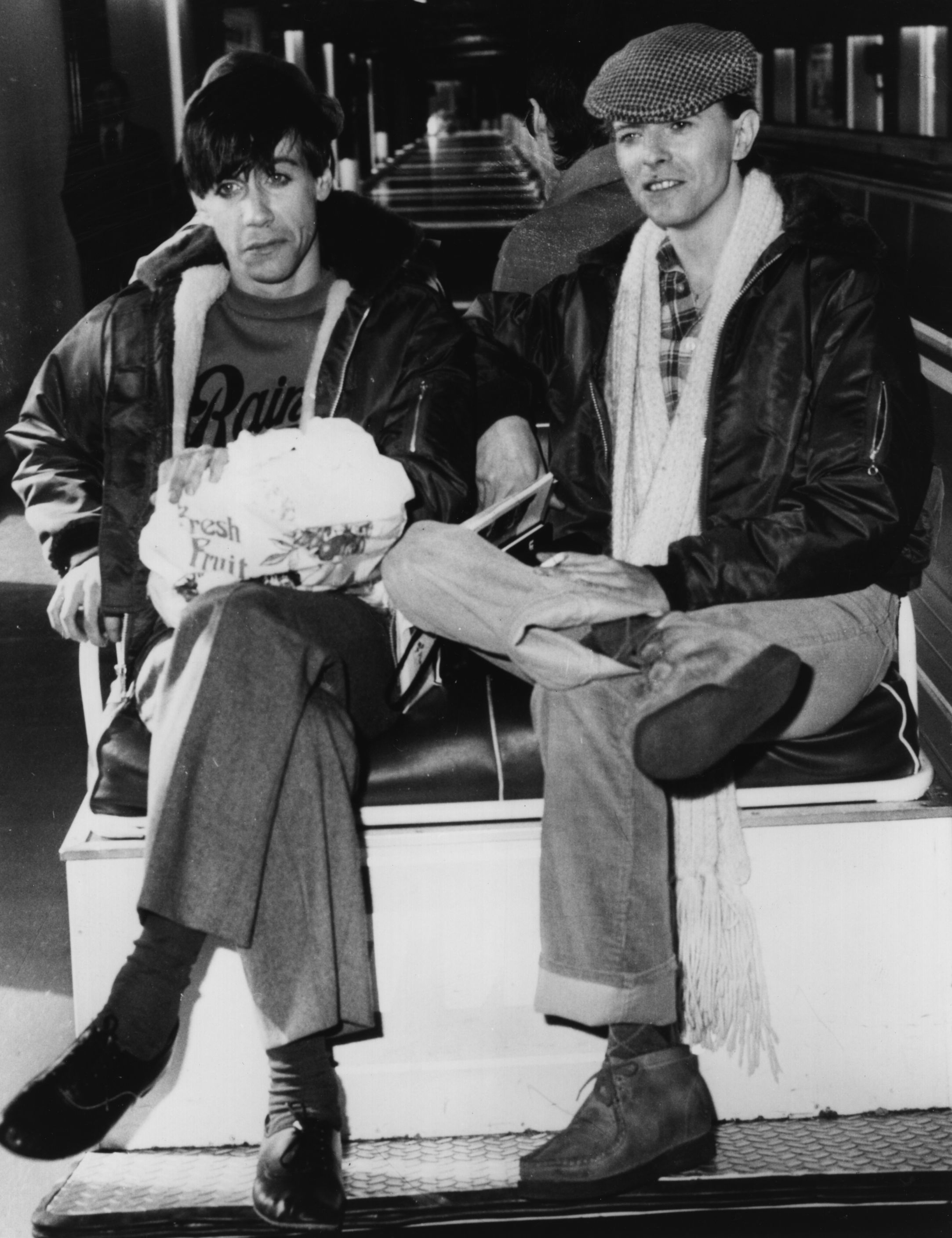 Iggy Pop and David Bowie in Germany in March 1977.