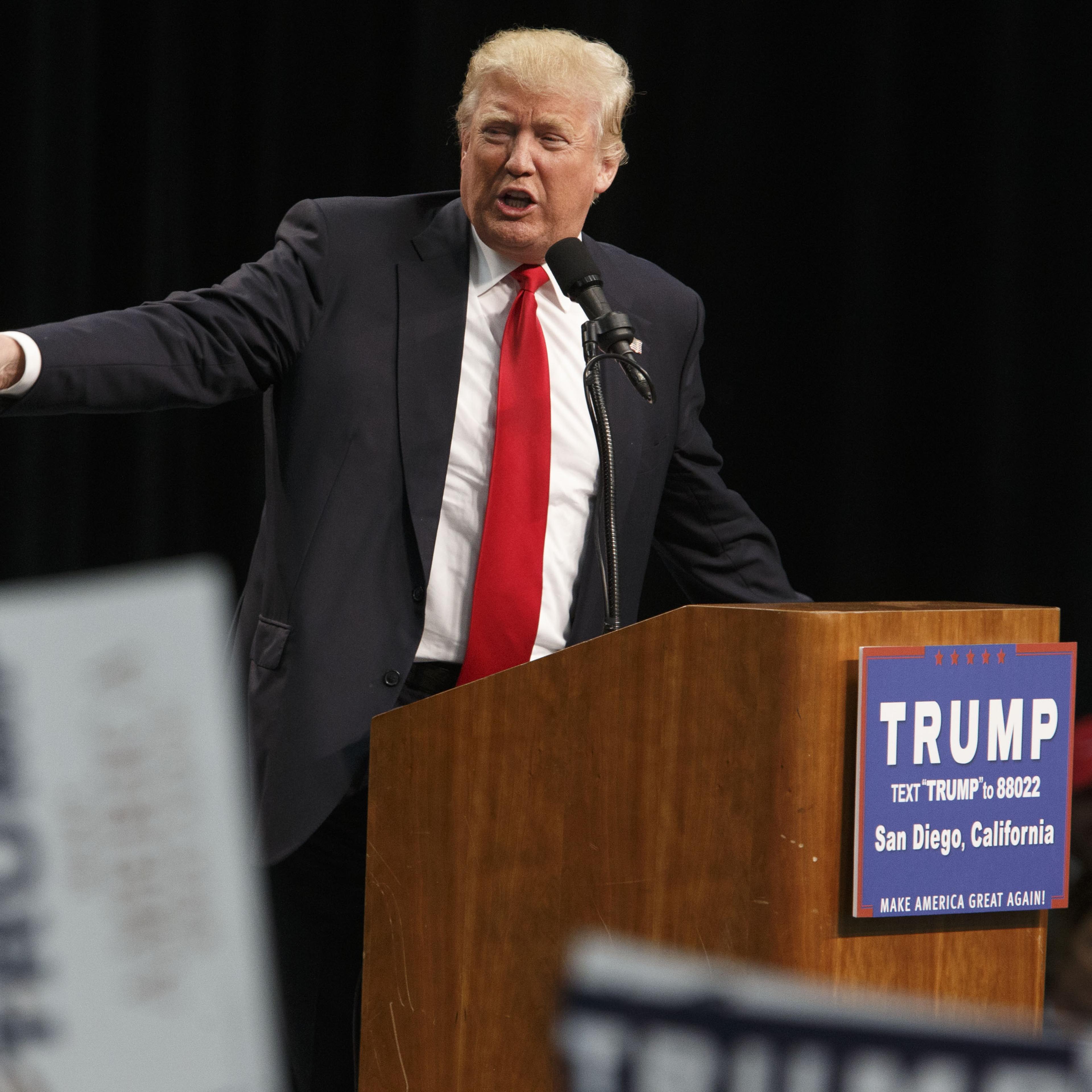 Presumptive Republican Presidential Nominee Donald Trump Holds California Campaign Rally