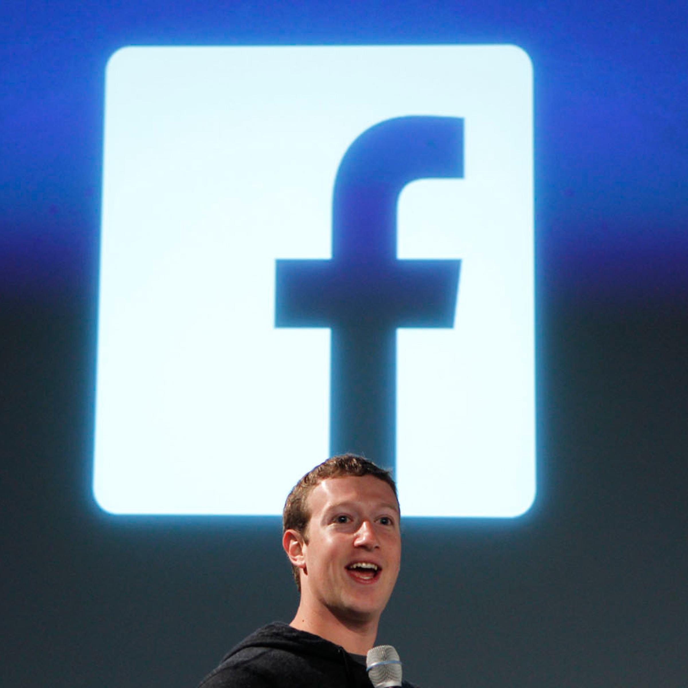 Facebook CEO Zuckerberg addresses the audience during a media event at Facebook headquarters in Menlo Park