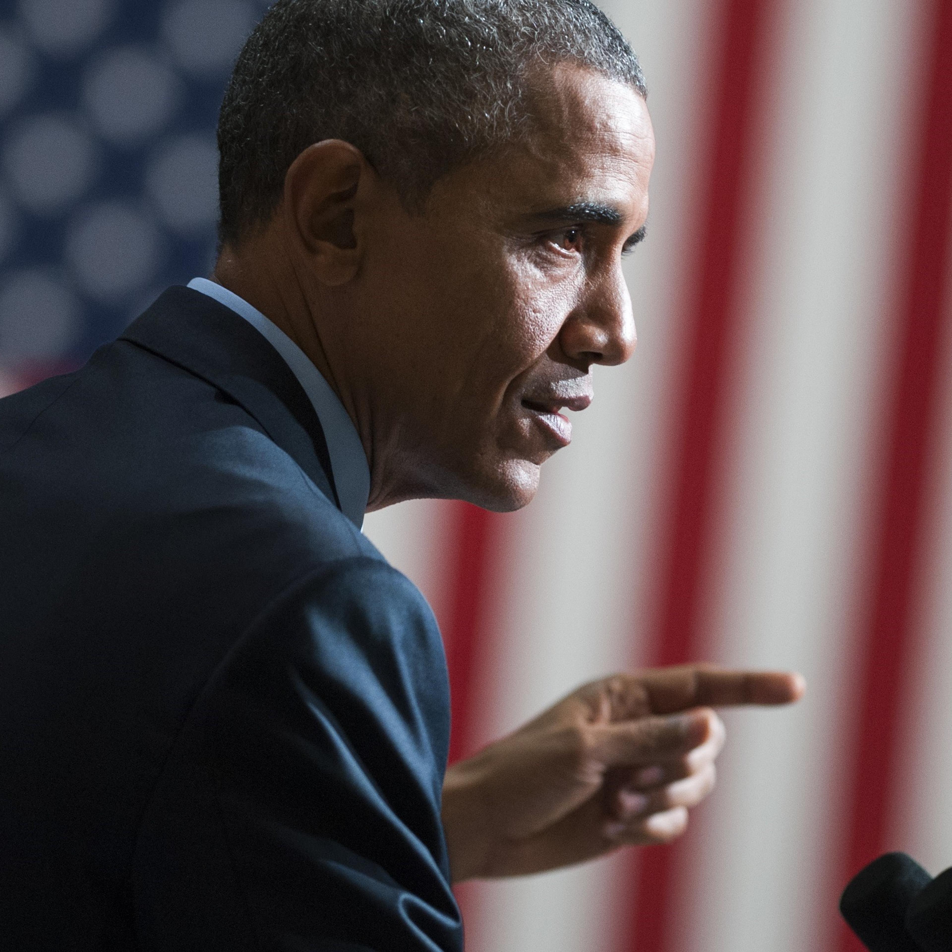 Barack Obama speaks about the re-entry process for formerly incarcerated individuals and related programs at the Center for Law and Justice at Rutgers University in Newark, N.J. on Nov. 2, 2015.