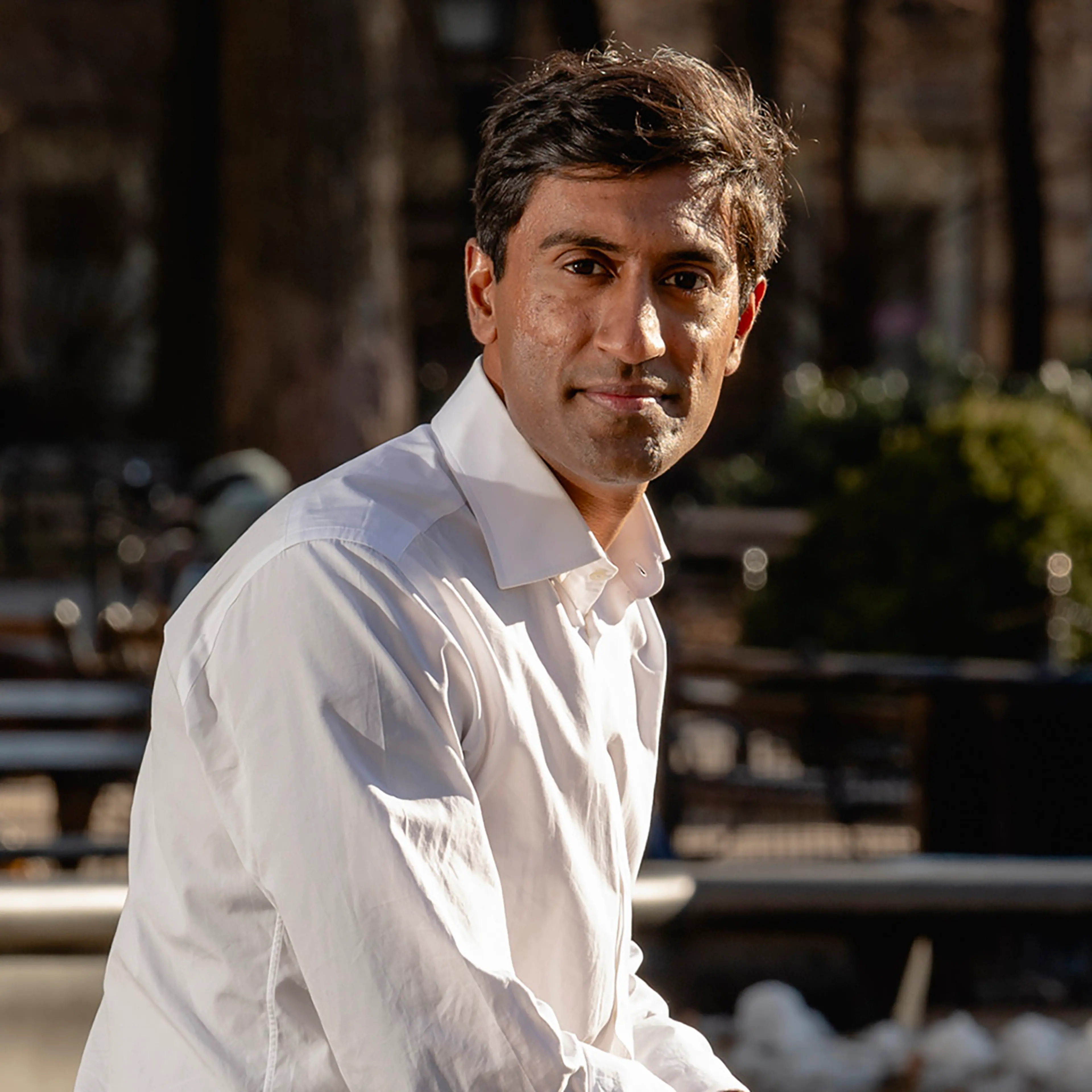 Rohan Pavuluri, founder of the financial-education and civil rights nonprofit Upsolve, in Washington Square Park in New York, Jan. 18, 2022. (Johnny Milano/The New York Times)